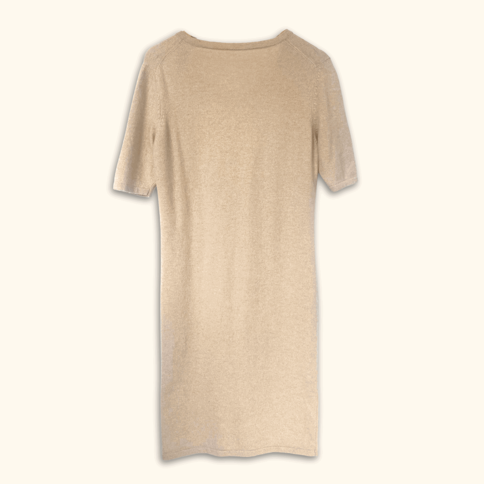Cashmere Midi Dress Cream - Size Medium - - Dresses
