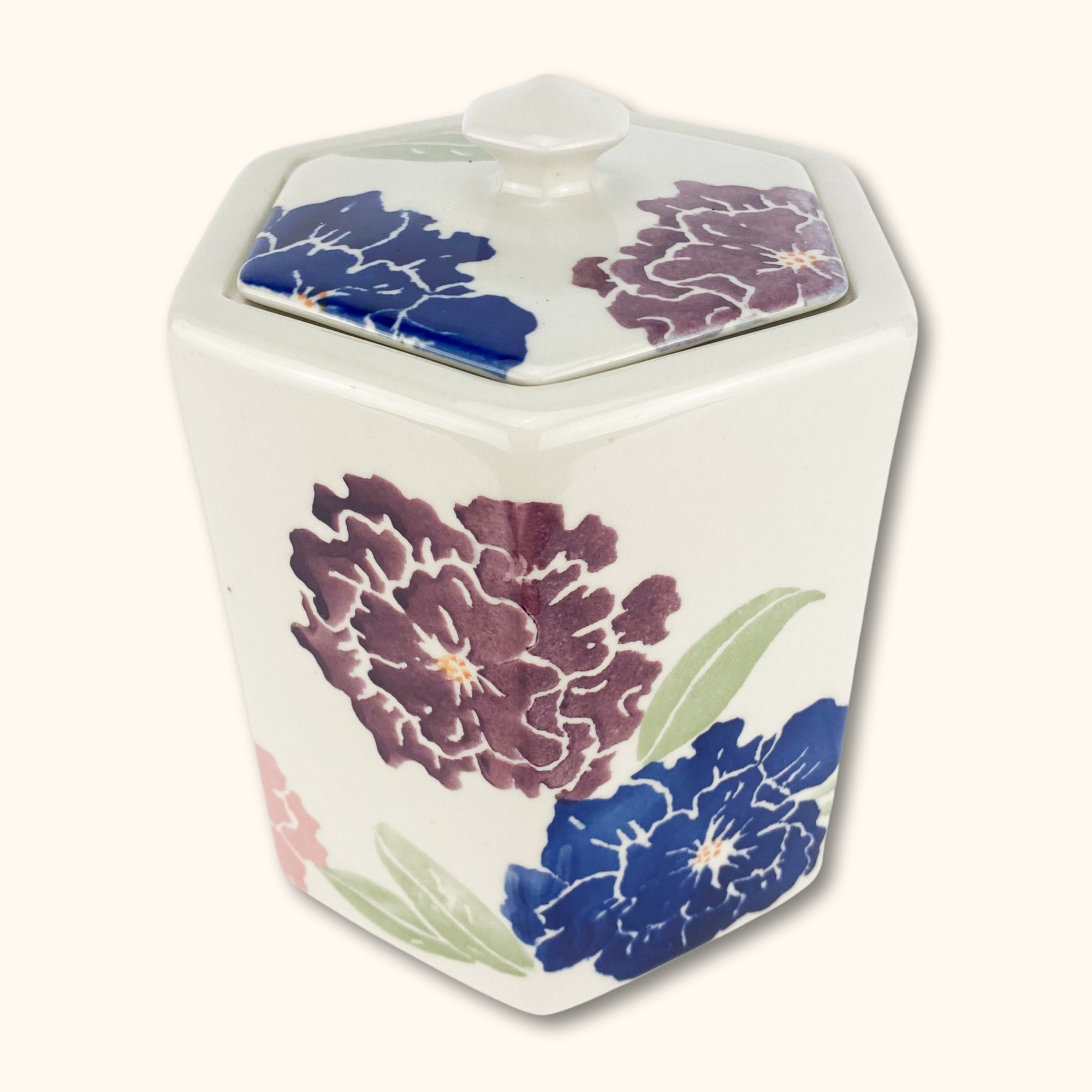Royal Winton Floral Tea Jar - - Kitchenware