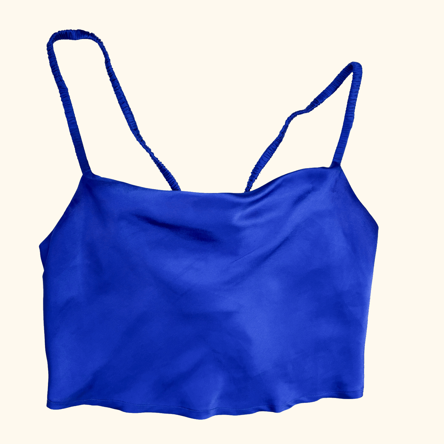 Omnes Royal Blue Satin Cami Top - Size 8