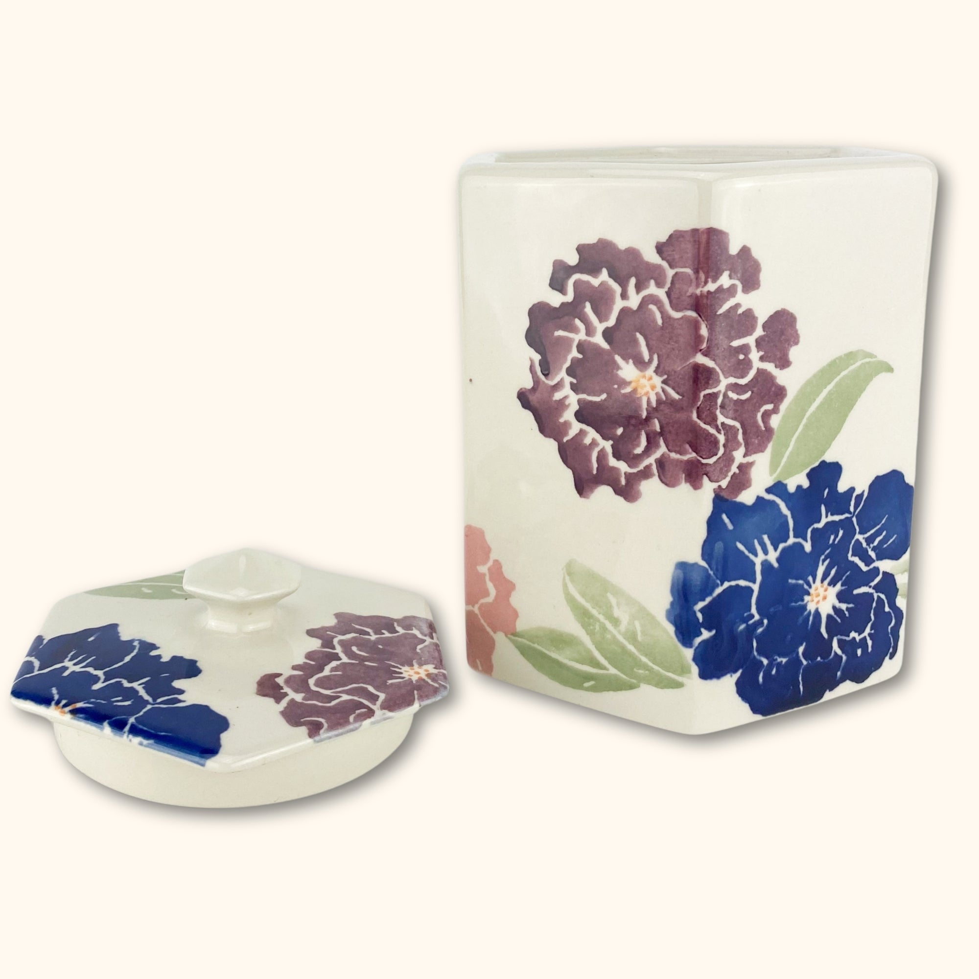 Royal Winton Floral Tea Jar - - Kitchenware