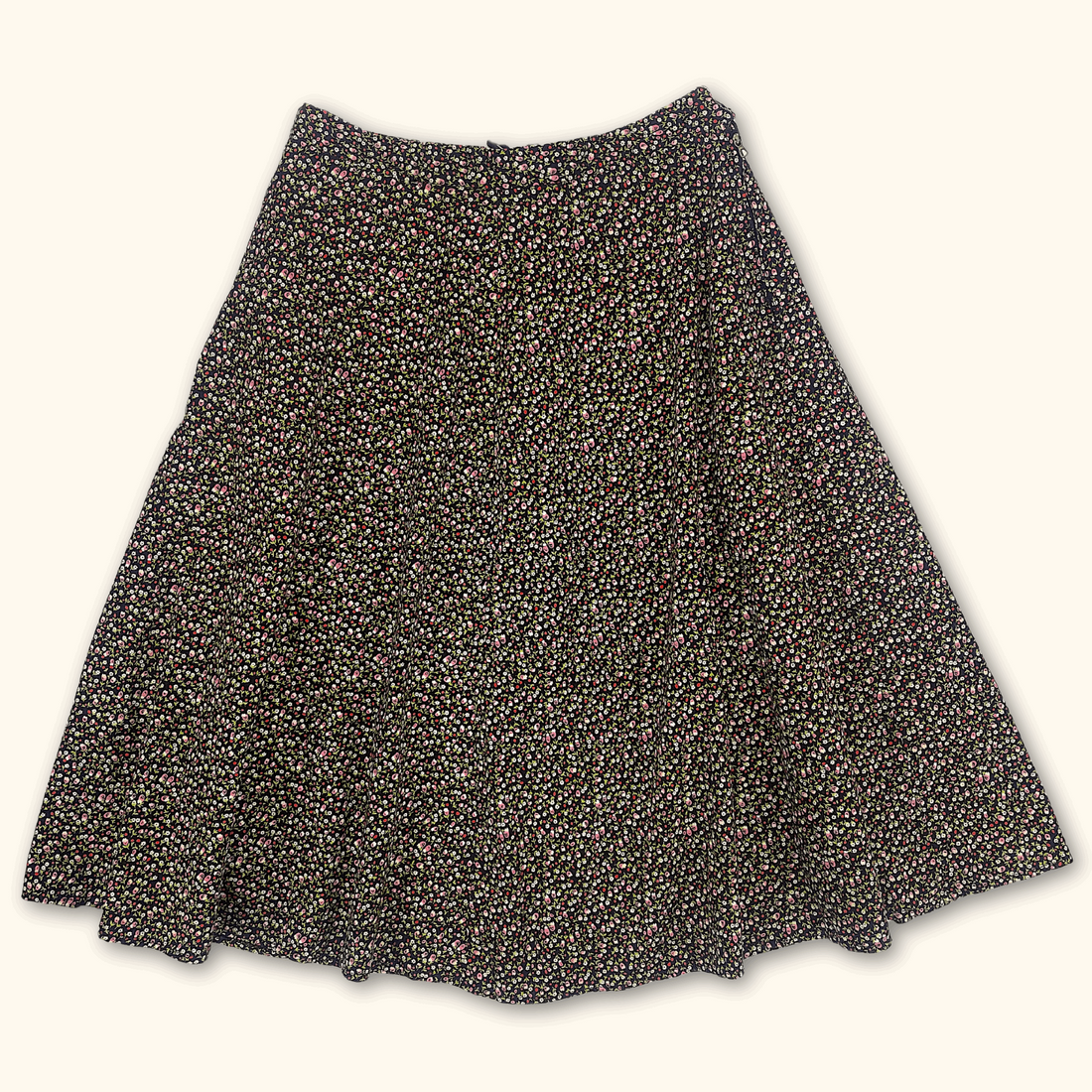 Ditsy Floral Vintage A-Line Midi Skirt - Size Medium -  - Skirts