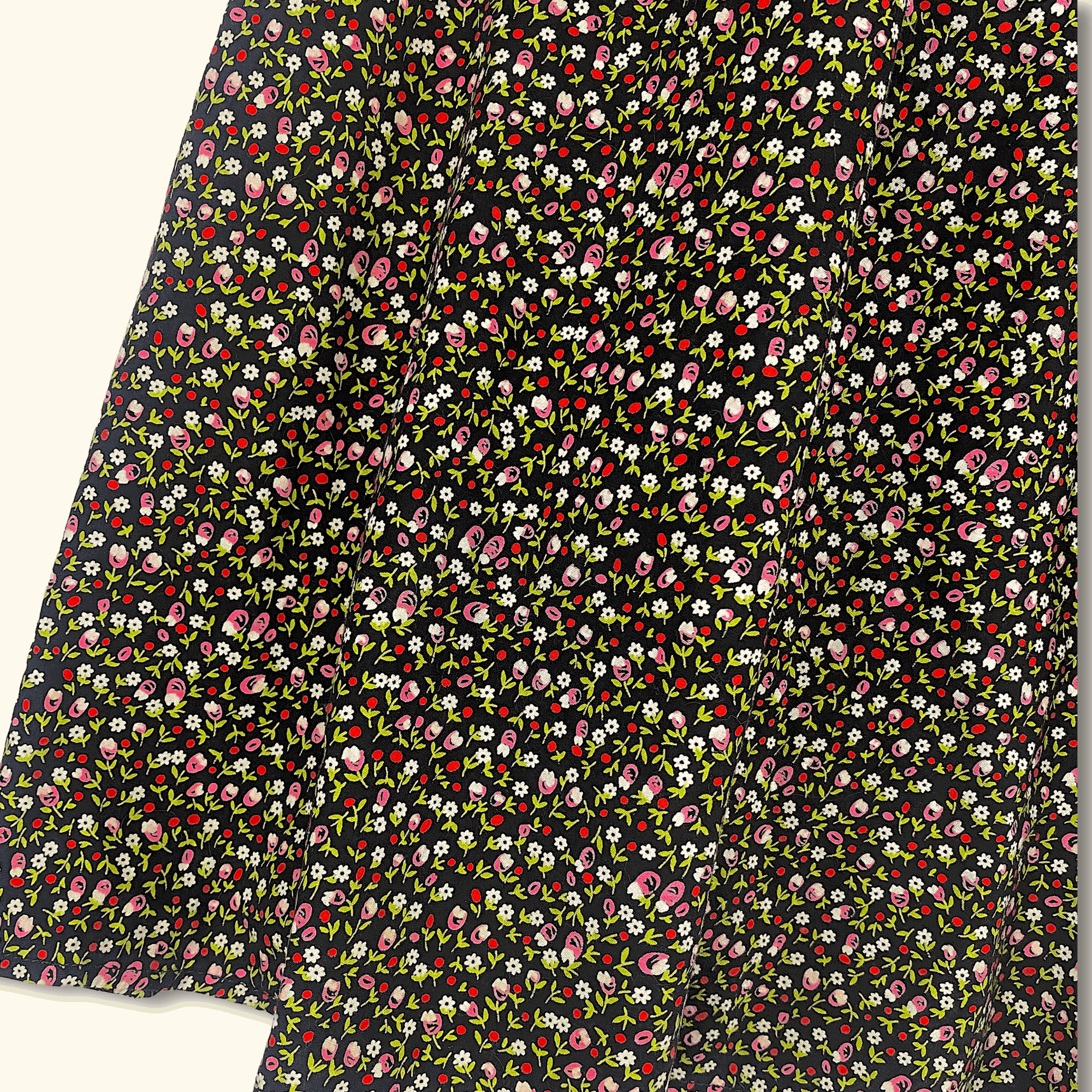 Ditsy Floral Vintage A-Line Midi Skirt - Size Medium - - Skirts