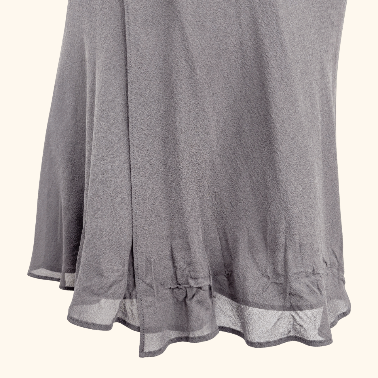 Vintage Planet Silk Grey Midi Skirt - Size 12 Planet