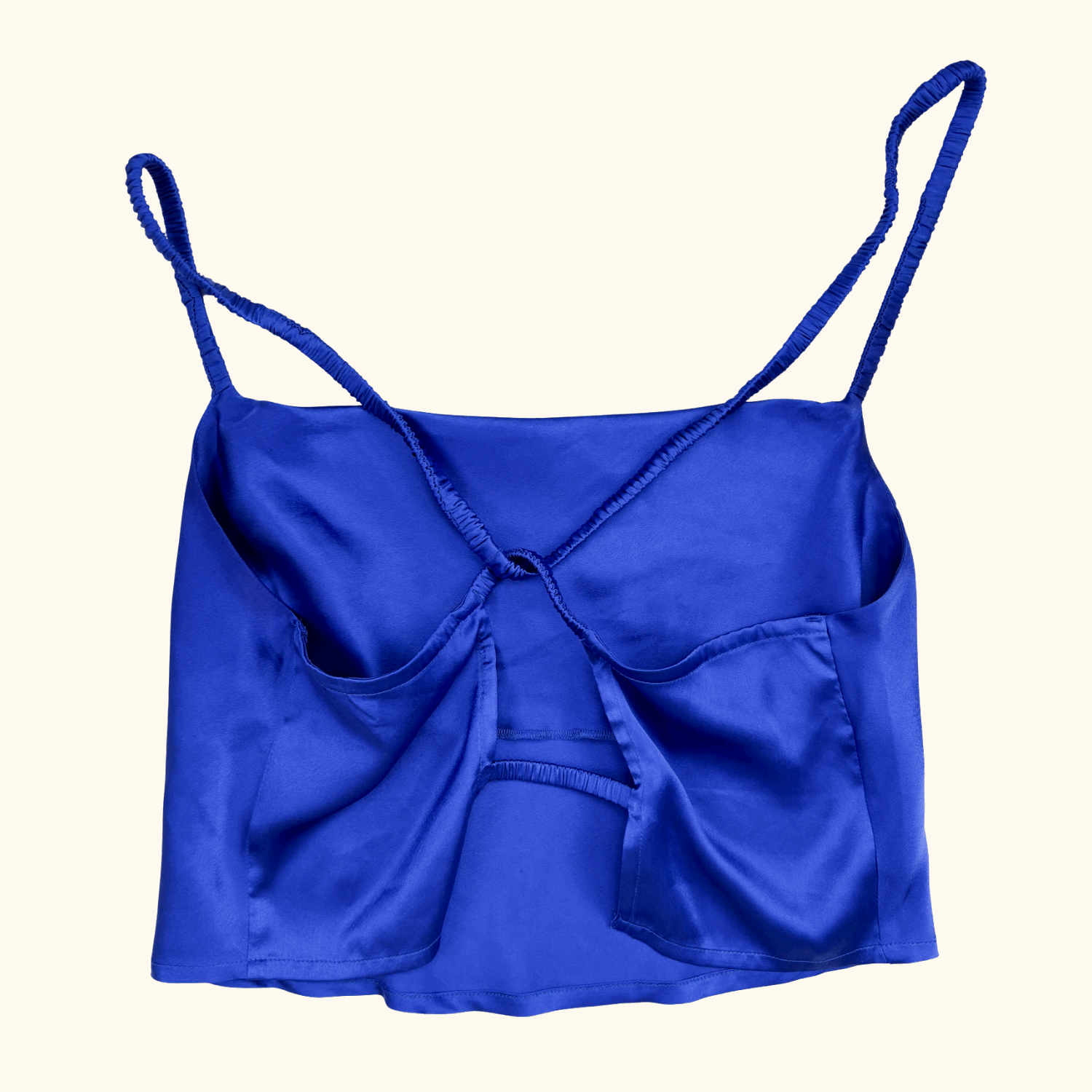 Omnes Royal Blue Satin Cami Top - Size 8