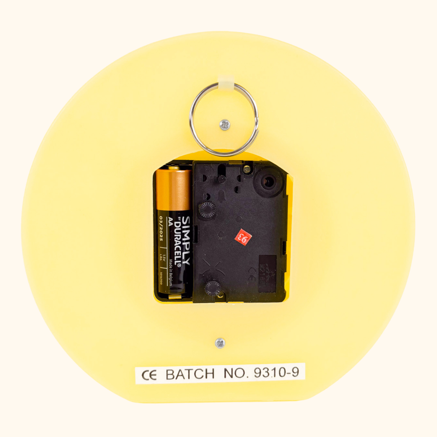 Vintage Maxim Retro Yellow Round Alarm Clock - - Clocks