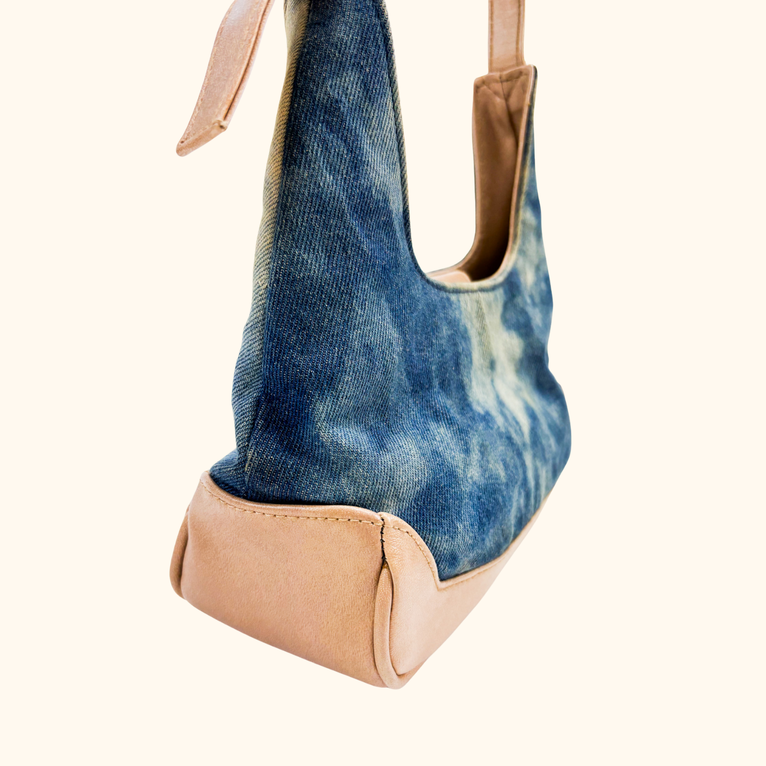 Blue Denim Tie Die Shoulder Bag Sunshine Thrift