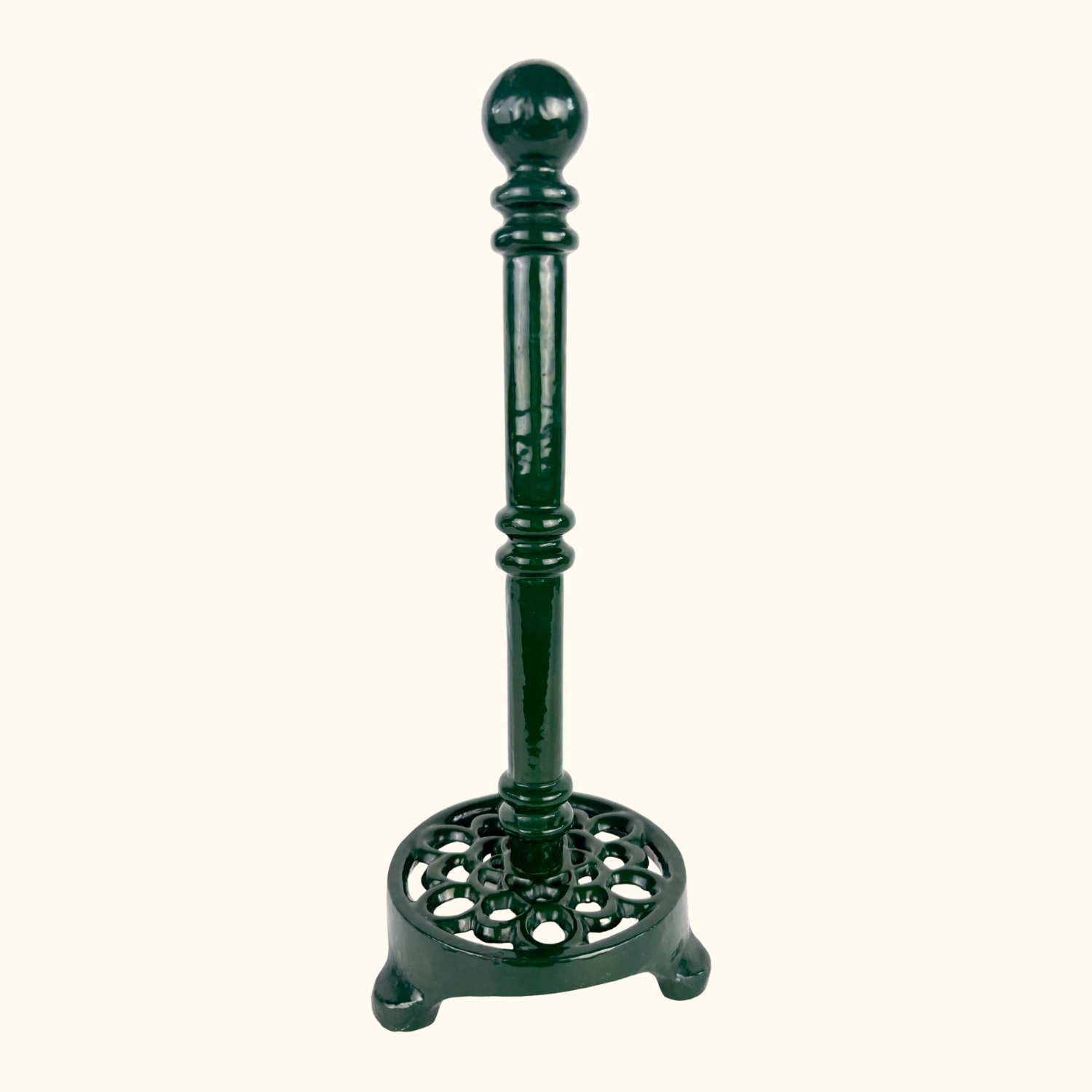 Dark Green Cast Iron Kitchen Roll Holder - - Kitchenware
