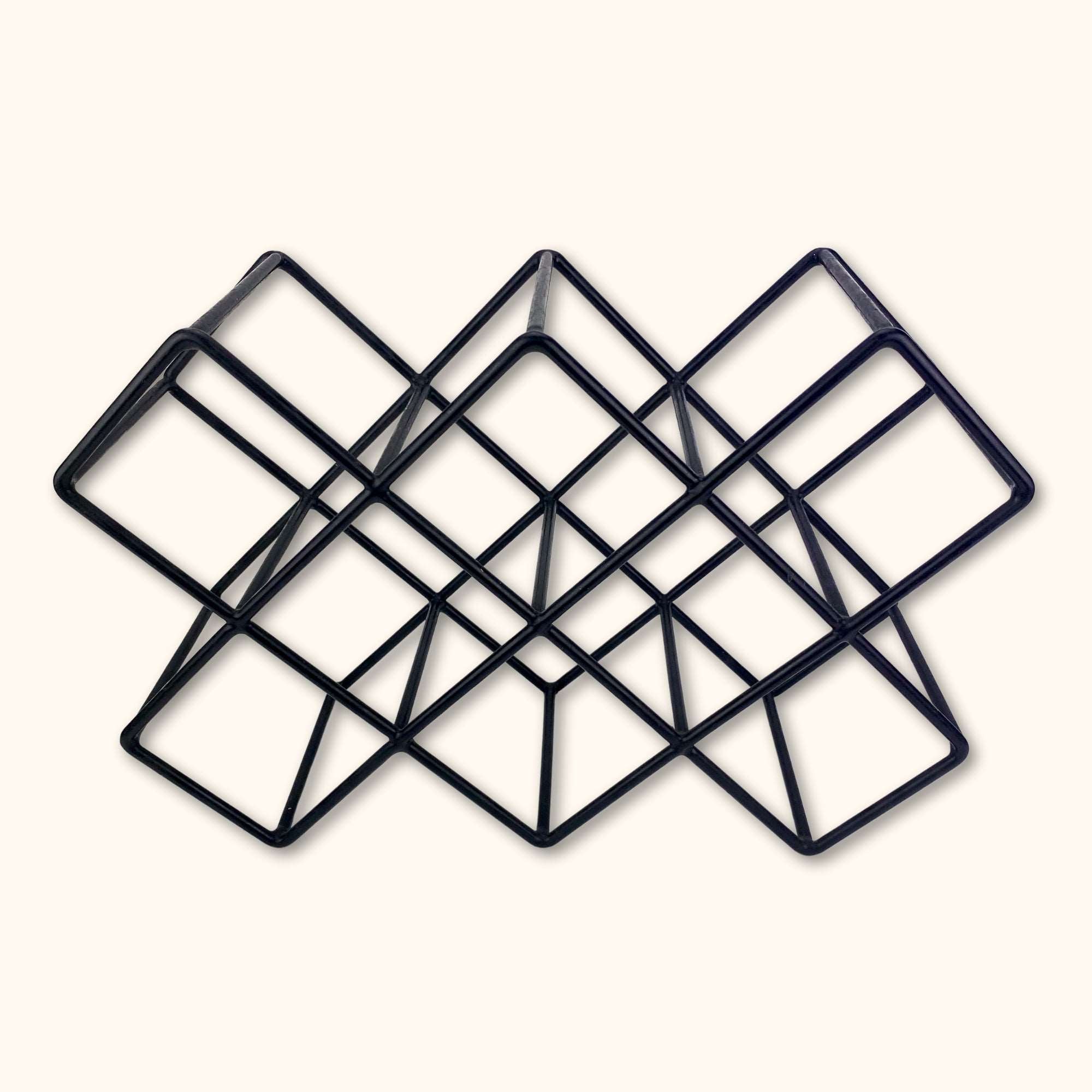 Black Metal Wine Rack for 8 Bottles -  - Wine racks