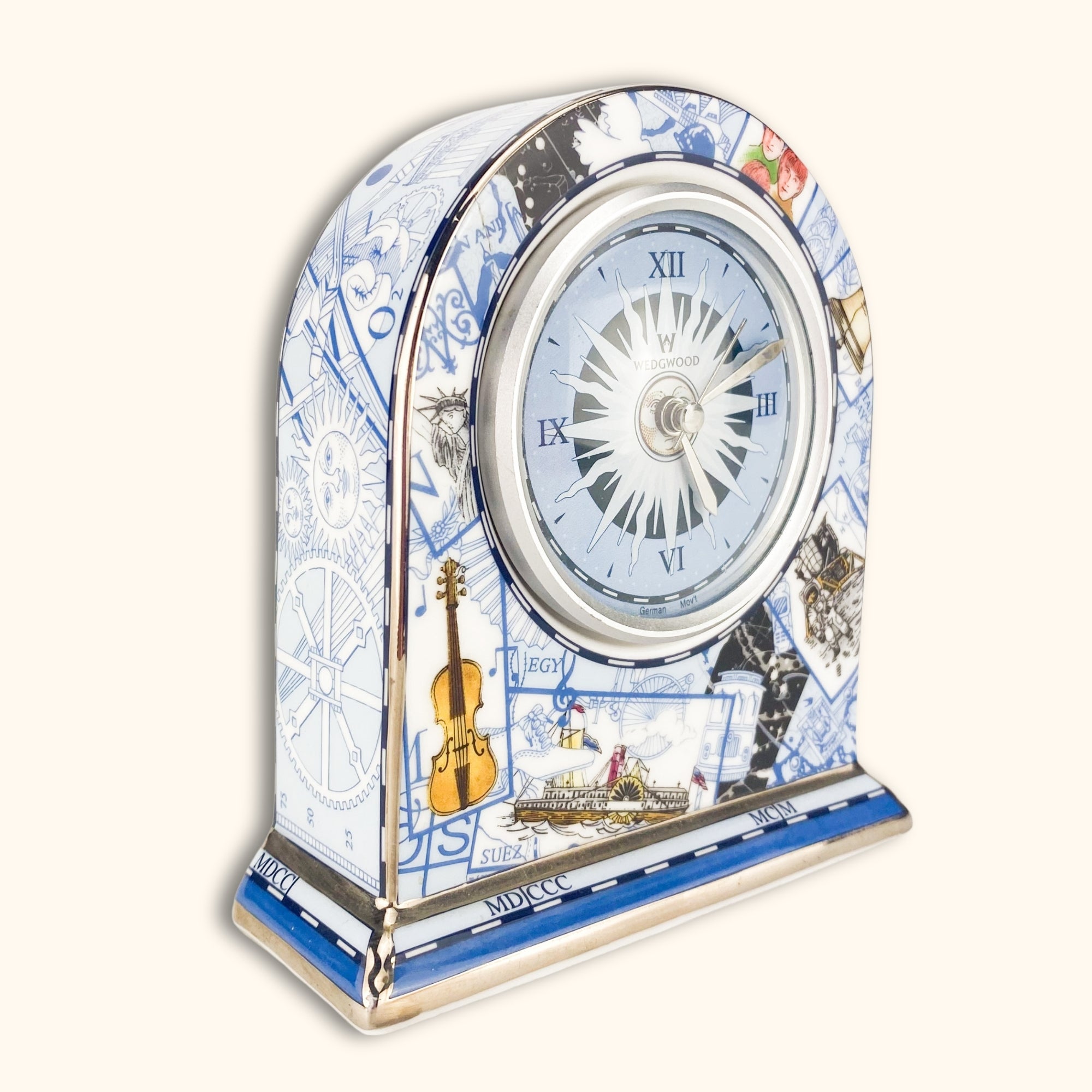 Wedgewood Millenium Bone China Mantel Clock -  - Clocks