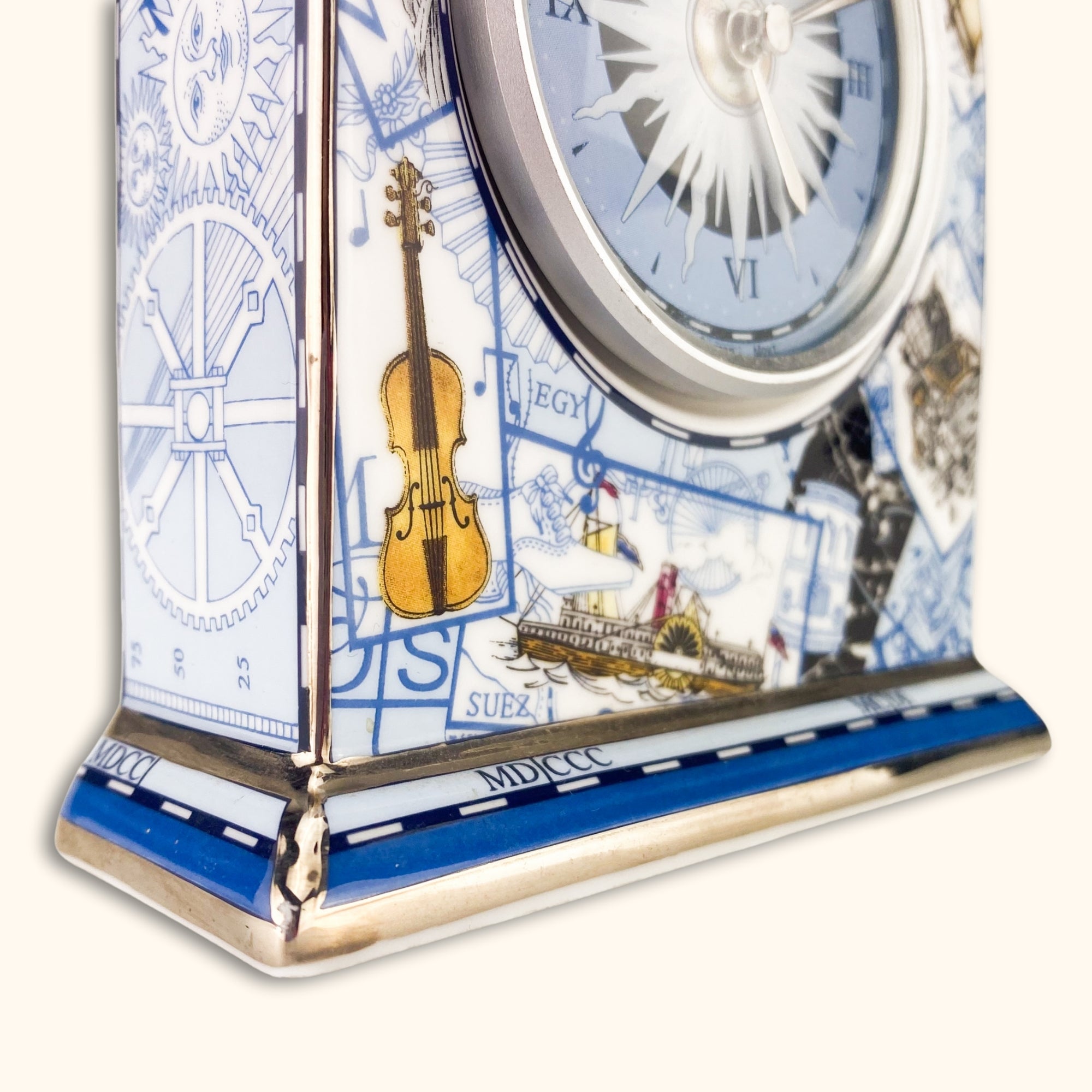 Wedgewood Millenium Bone China Mantel Clock -  - Clocks