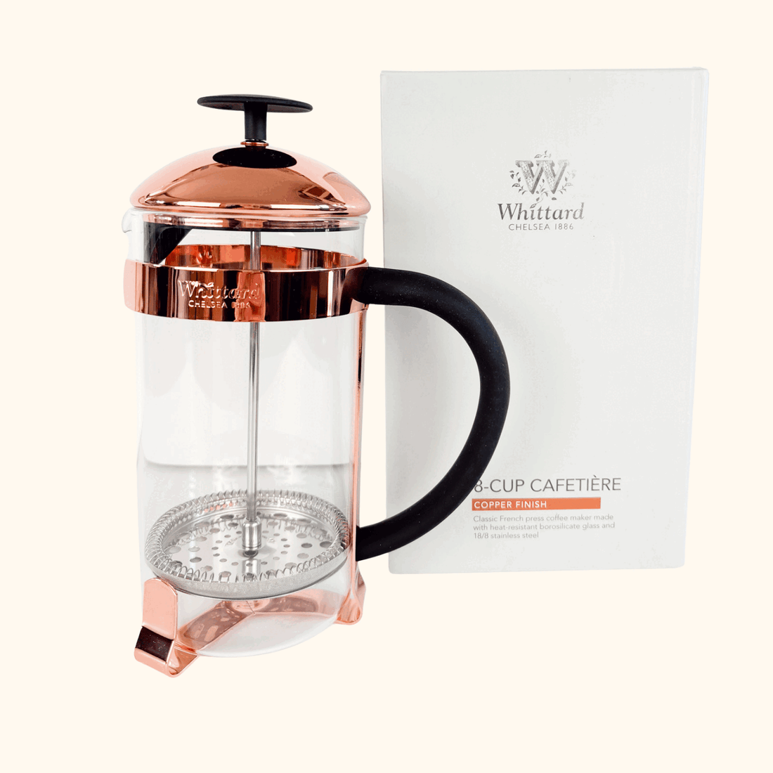 Whittard of Chelsea Copper 8 Cup Cafetiere French Press Whittard of Chelsea