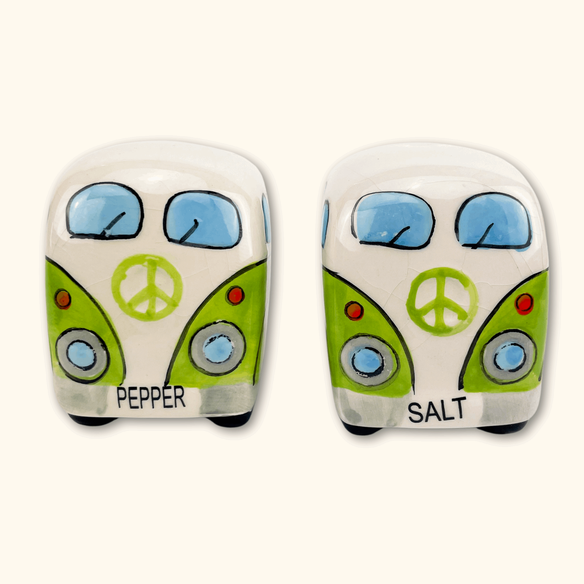 Campervan Green Salt and Pepper Shakers -  - Kitchenware