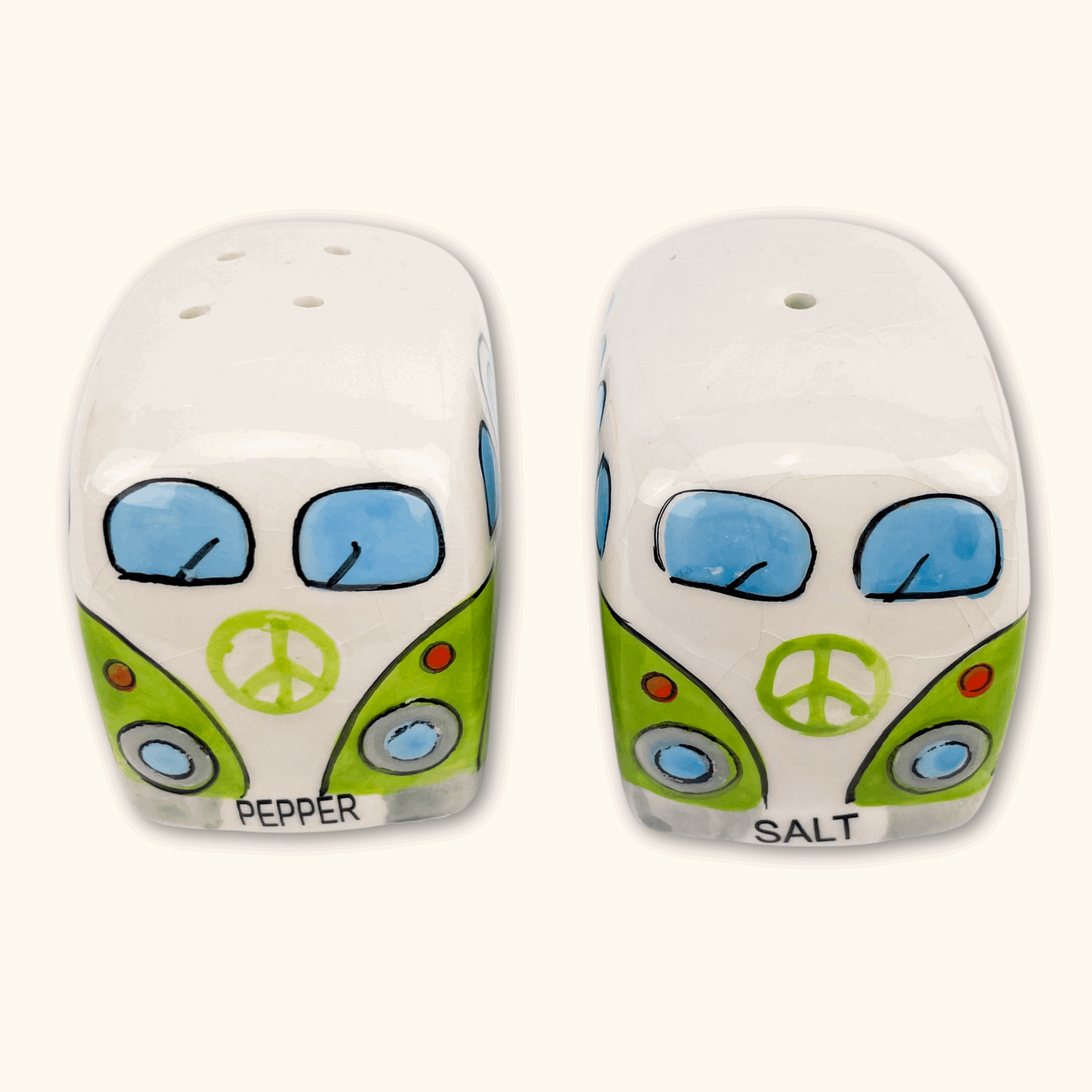 Campervan Green Salt and Pepper Shakers -  - Kitchenware