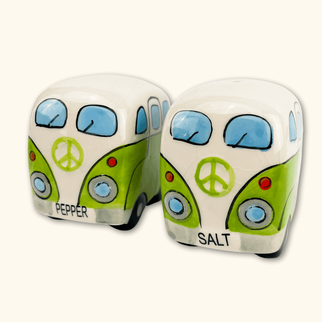 Campervan Green Salt and Pepper Shakers -  - Kitchenware