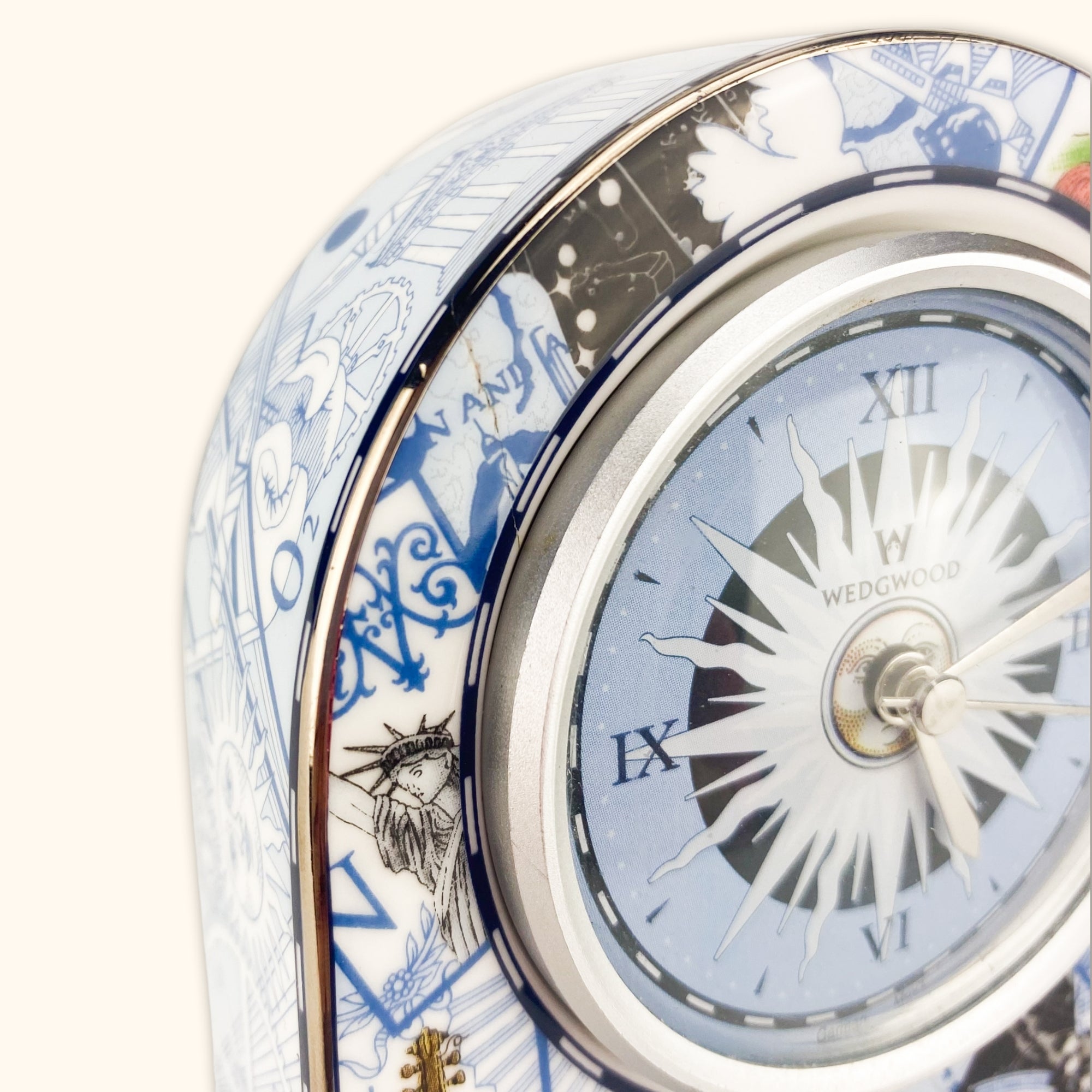 Wedgewood Millenium Bone China Mantel Clock -  - Clocks