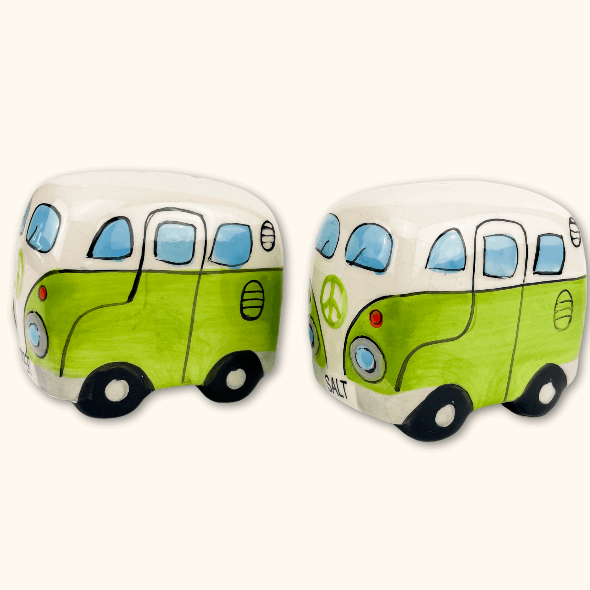 Campervan Green Salt and Pepper Shakers -  - Kitchenware