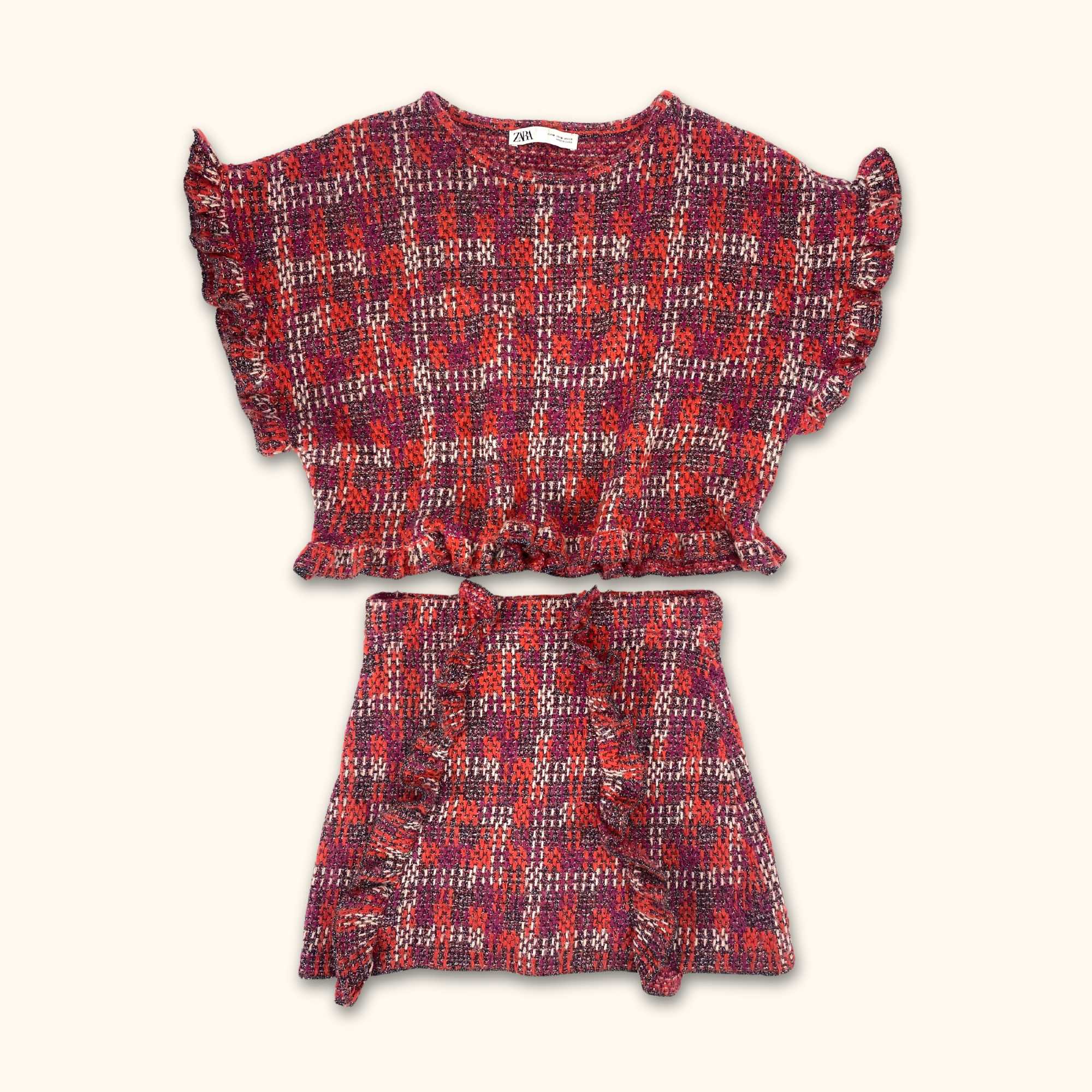 Zara Pink Sparkle Skirt Co-ord - Size Medium -  - Co-ords