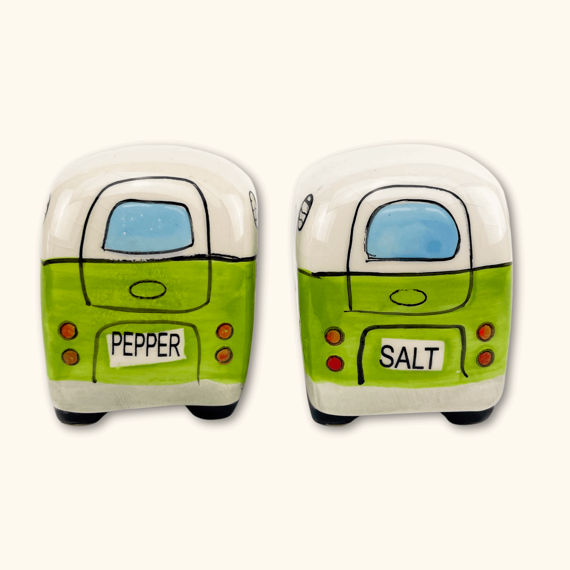 Campervan Green Salt and Pepper Shakers -  - Kitchenware