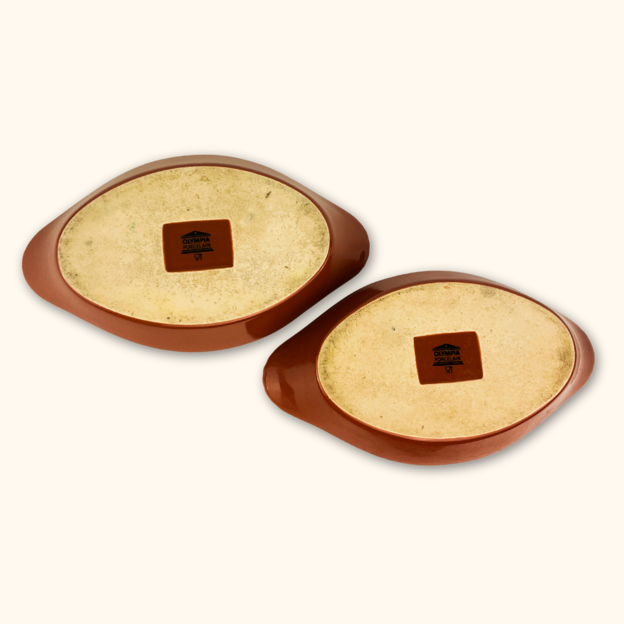Olympia Pottery Brown Ceramic Pie Dish - Set of 2 - - Kitchenware