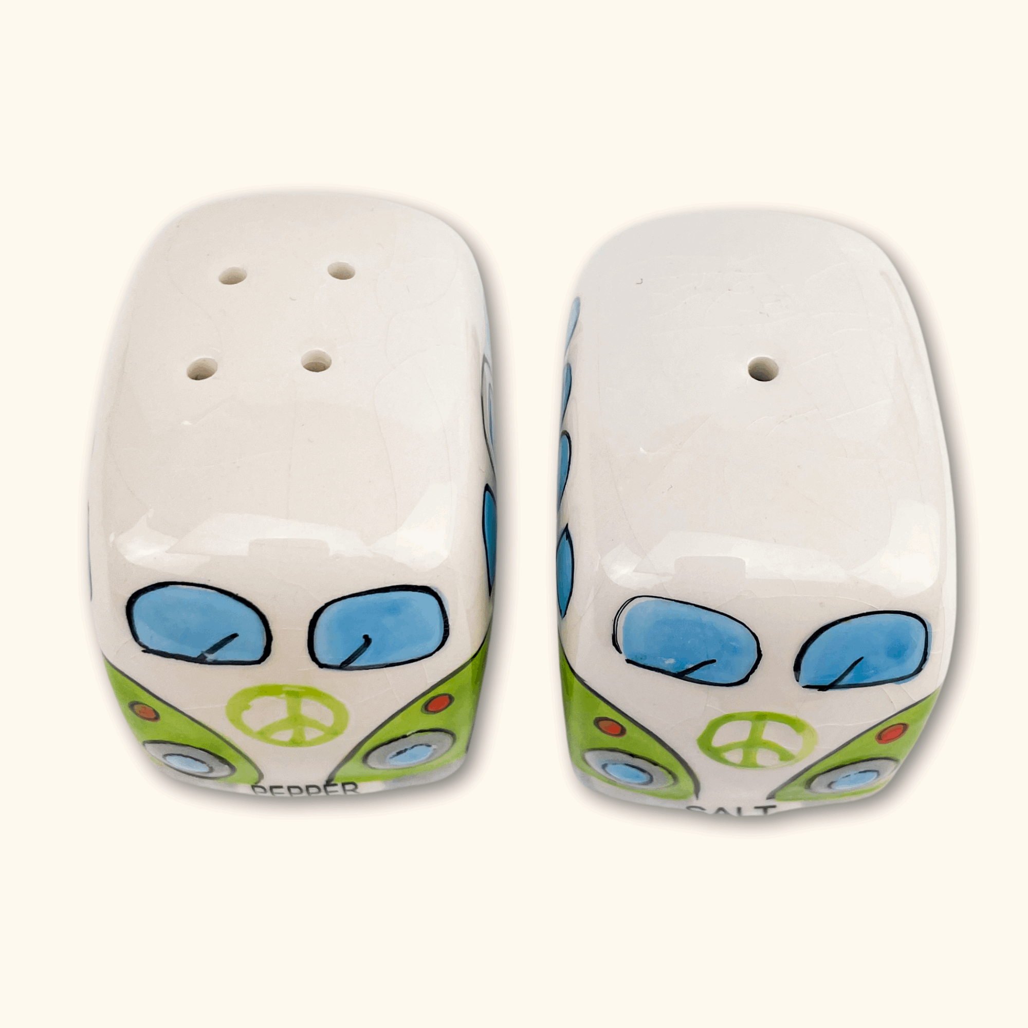 Campervan Green Salt and Pepper Shakers -  - Kitchenware