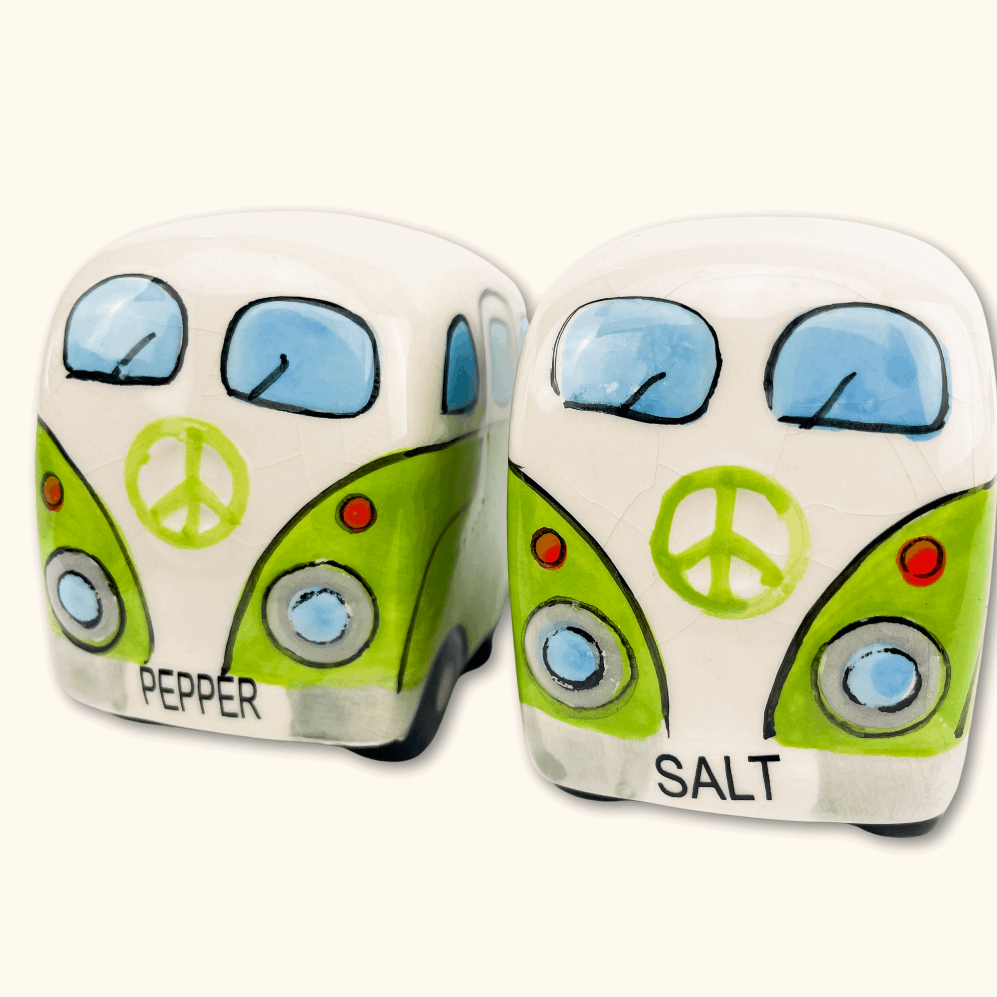 Campervan Green Salt and Pepper Shakers -  - Kitchenware