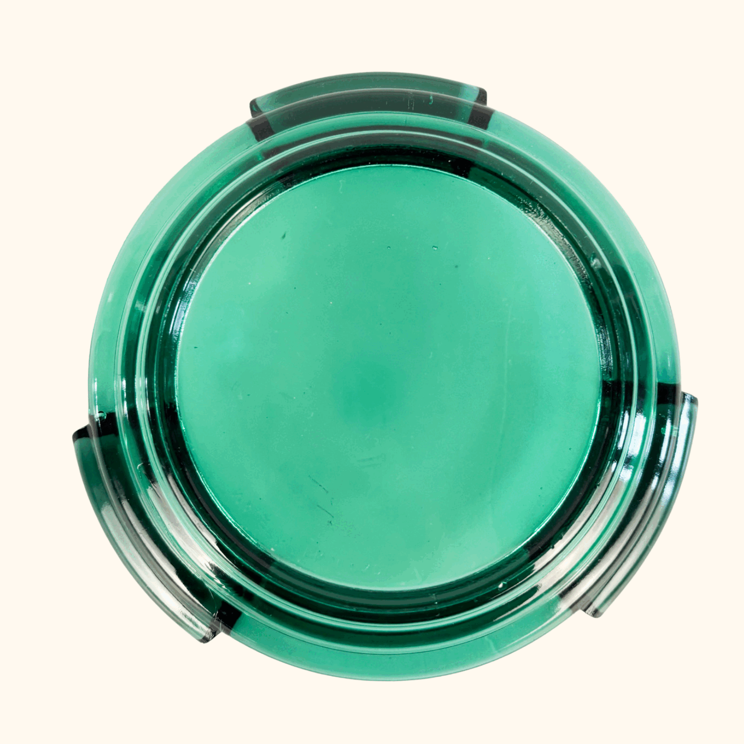 Mid Century Jade Green Glass Ashtray Sunshine Thrift