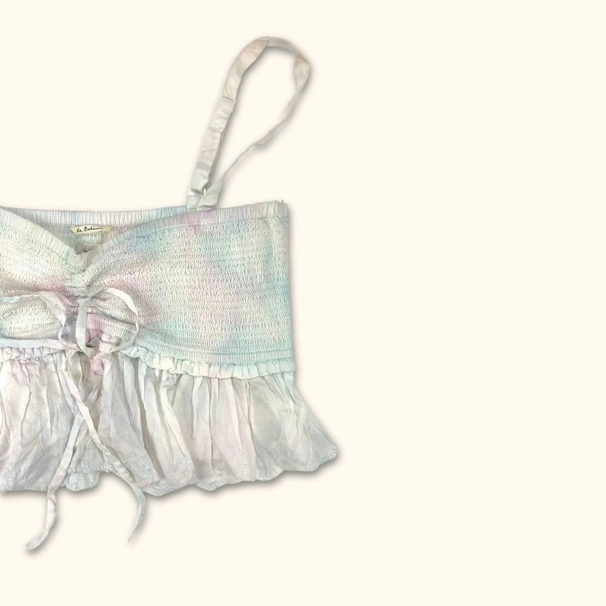 Tie Dye Babydoll Cropped Cami Top - Size Medium -  - Tops