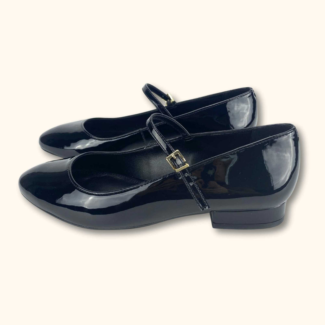 Dune London Black Patent Ballet Shoes - Size 3 - Sunshine Thrift