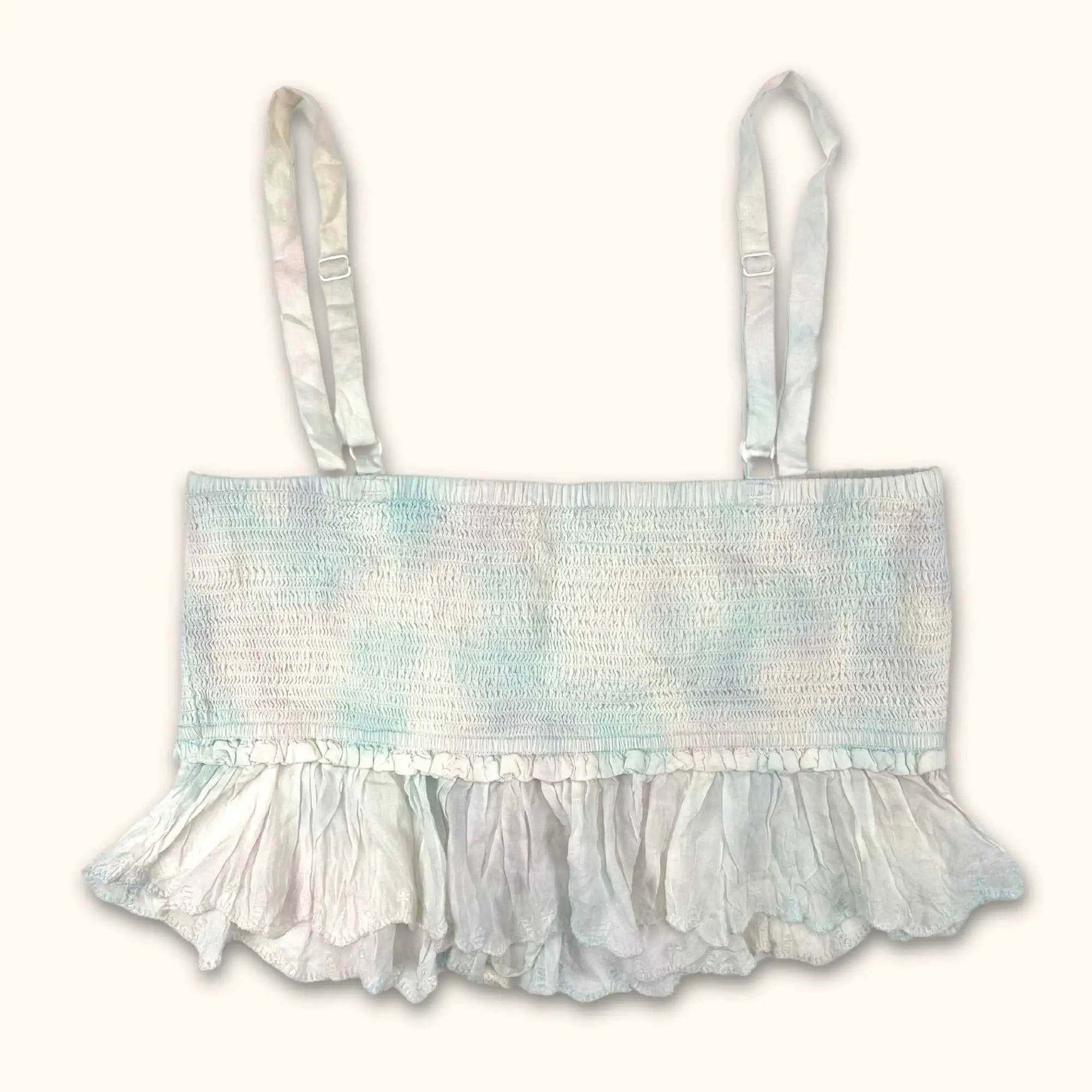 Tie Dye Babydoll Cropped Cami Top - Size Medium -  - Tops