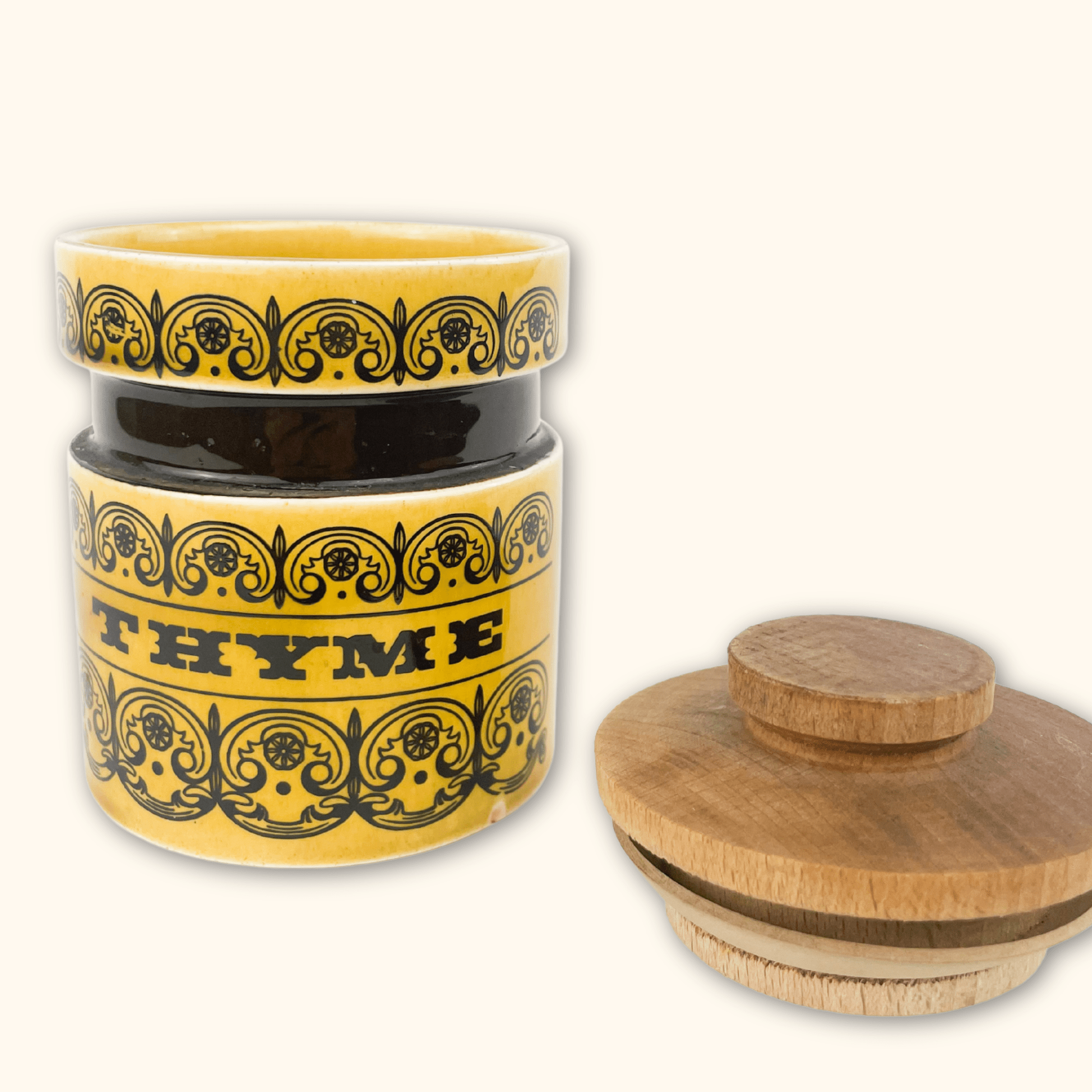 Hornsea C-Scroll Spice Jars Thyme Hornsea