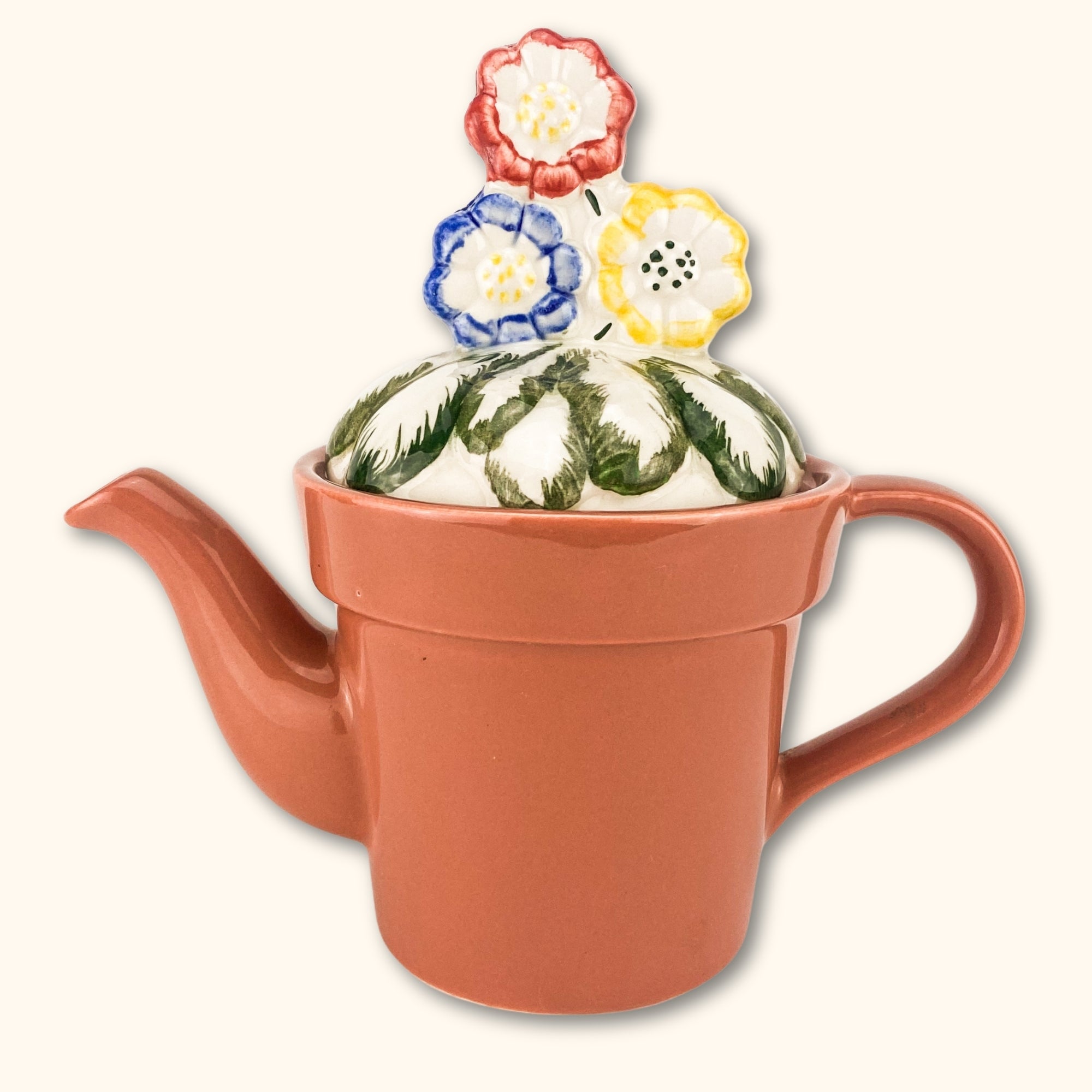Garden Flower Plant Pot Novelty Teapot - - Kitchenware