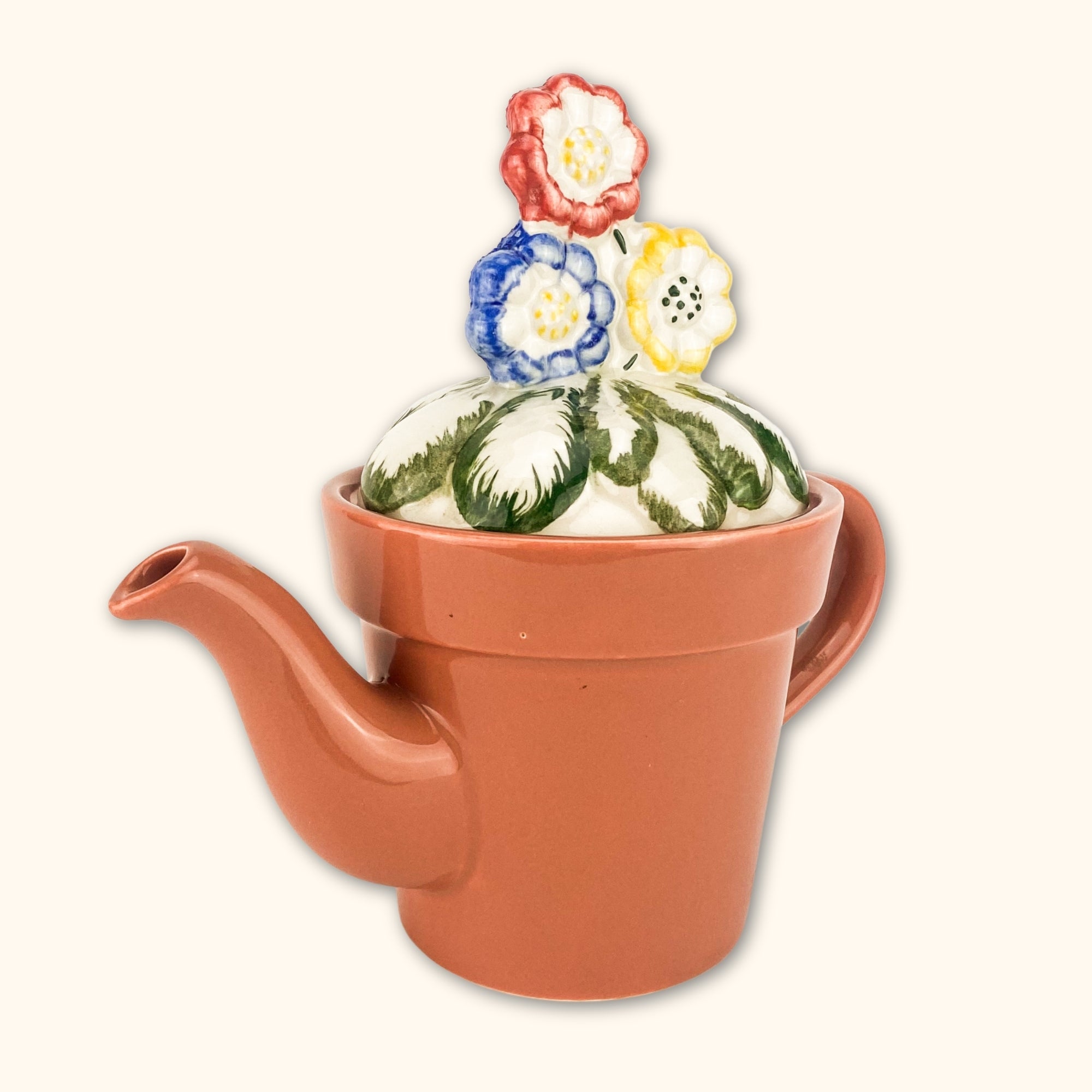 Garden Flower Plant Pot Novelty Teapot - - Kitchenware