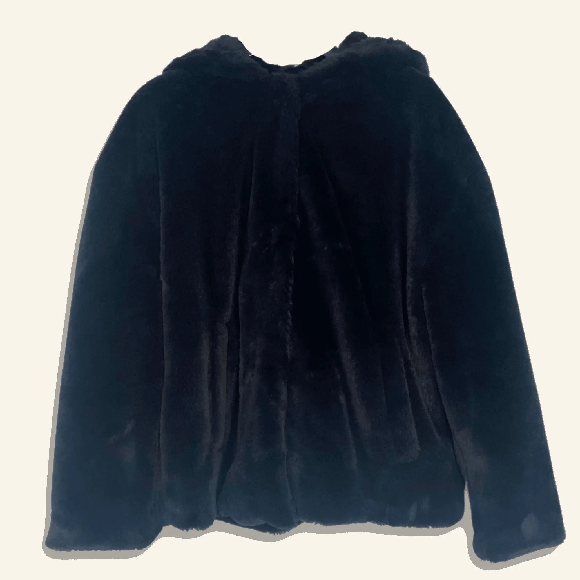 Zara Blue Faux Fur Hooded Coat - Size Small -  - Coats & jackets
