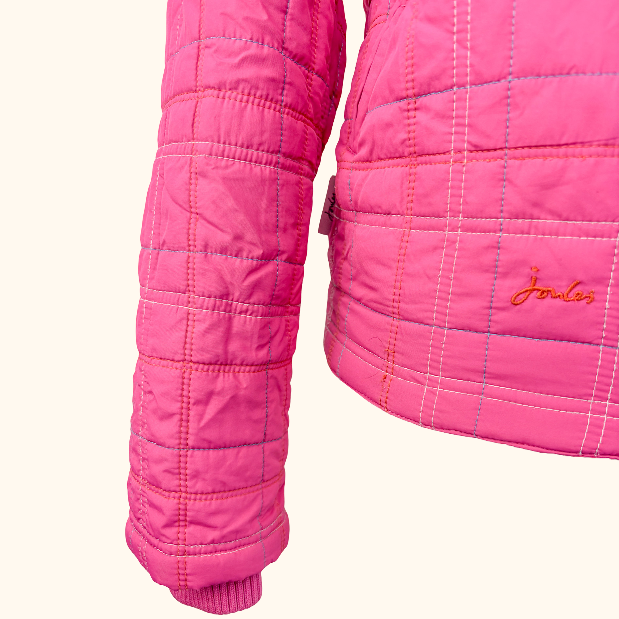 Joules Padded Pink Zip Up Jacket - Size 12 Joules