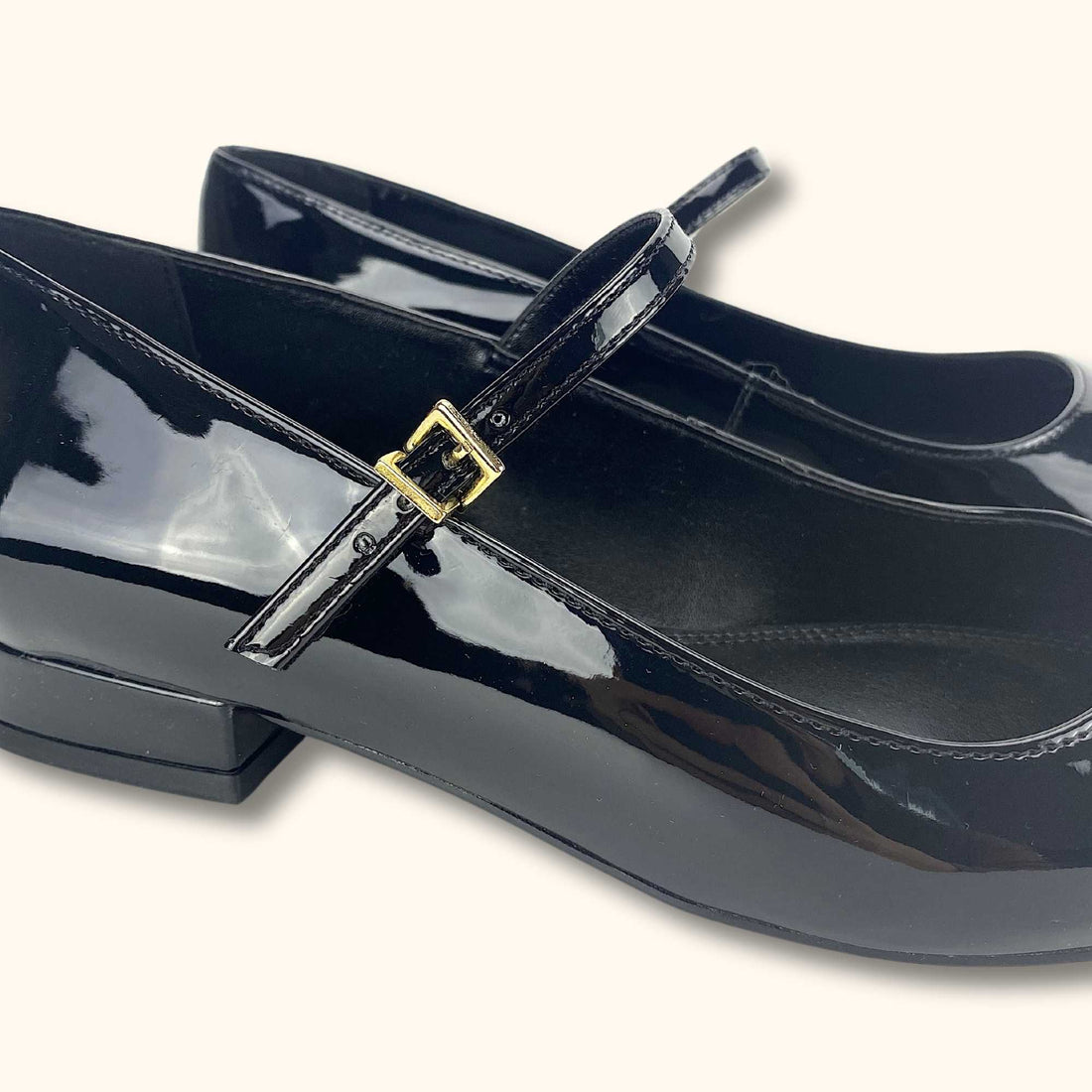 Dune London Black Patent Ballet Shoes - Size 3 - Sunshine Thrift