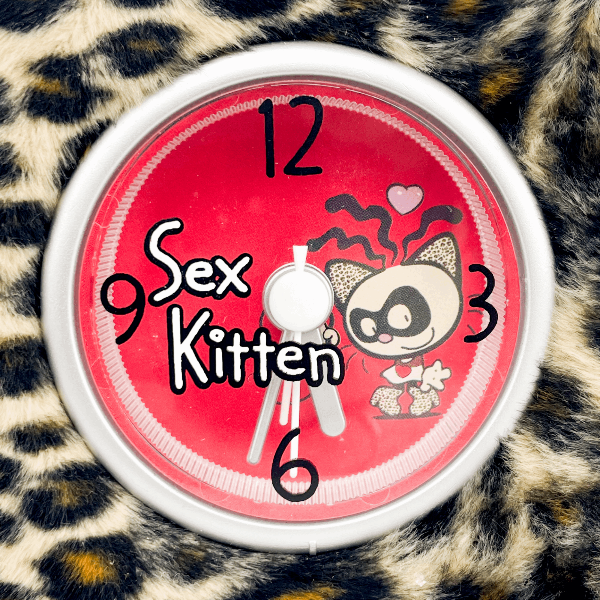 Fluffy Leopard Print Y2K Alarm Clock - - Clocks