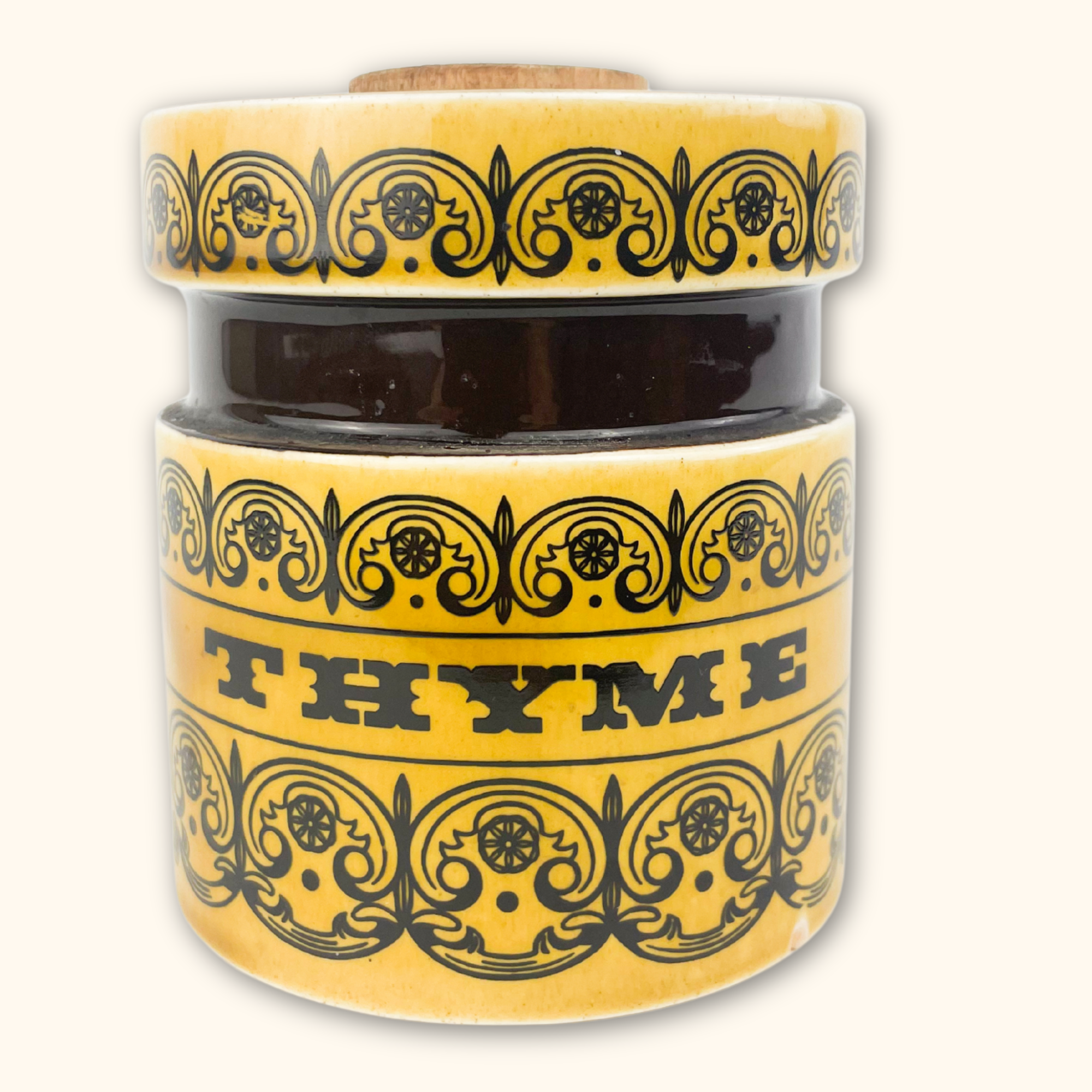Hornsea C-Scroll Spice Jars Thyme Hornsea