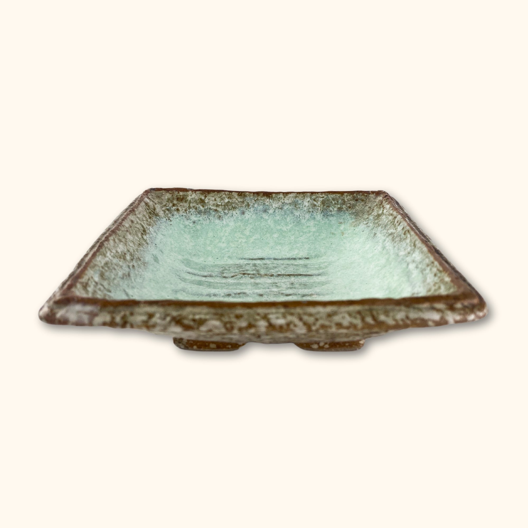 Teal and Brown Stone Square Soap Dish -  - Soap Dish