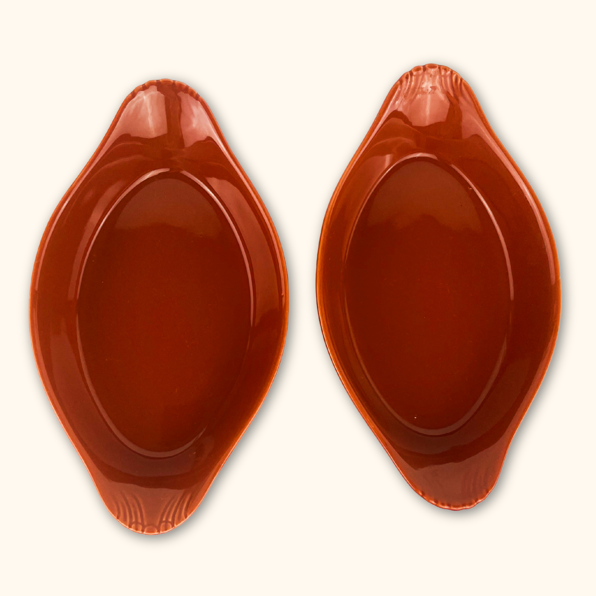 Olympia Pottery Brown Ceramic Pie Dish - Set of 2 - - Kitchenware