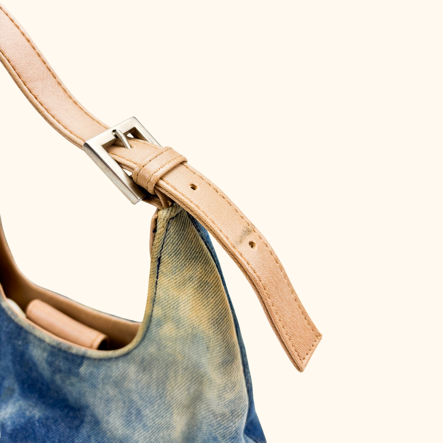 Blue Denim Tie Die Shoulder Bag Sunshine Thrift