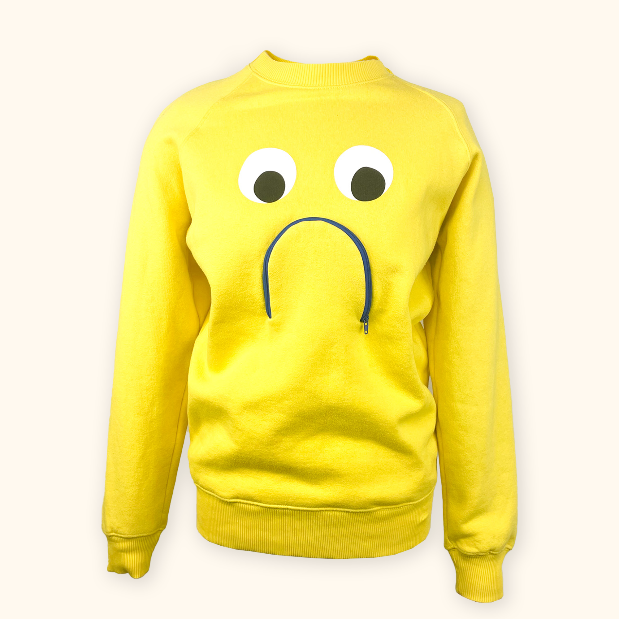 Lazy Oaf Yellow Shut Your Mouth Sweatshirt - Size Small Lazy Oaf