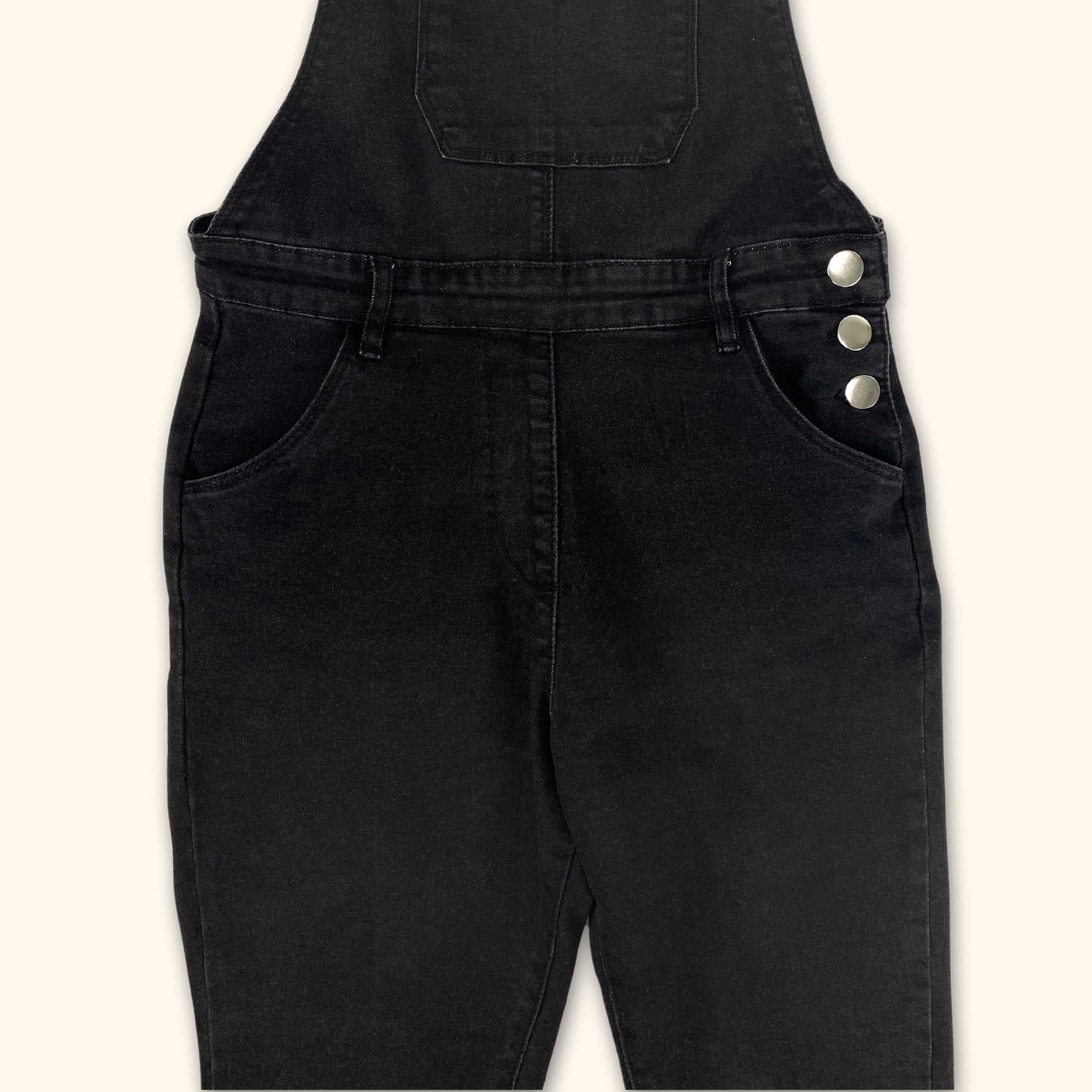 Joe Browns Black Denim Dungarees - Size 10 - - Dungarees