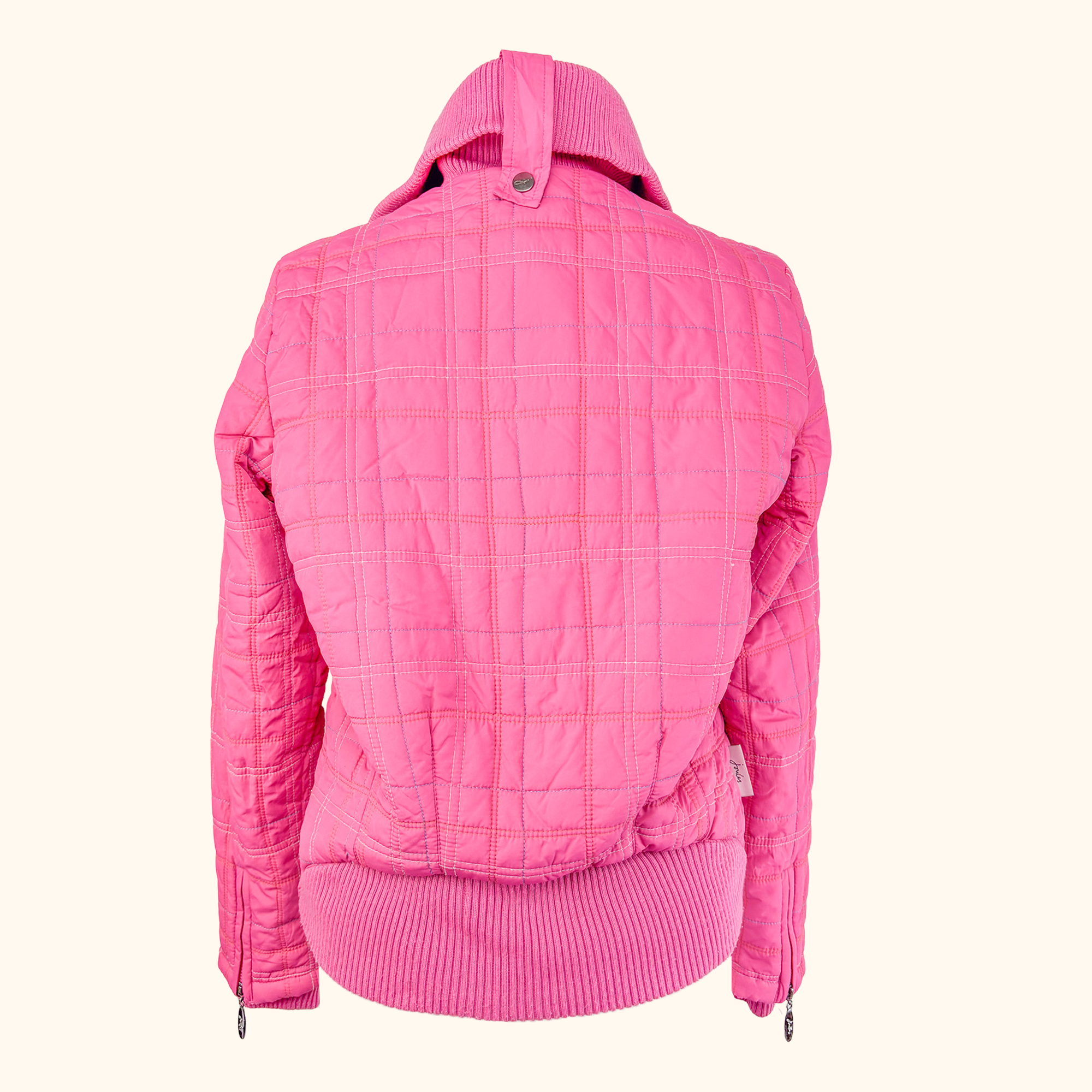 Joules Padded Pink Zip Up Jacket - Size 12 Joules