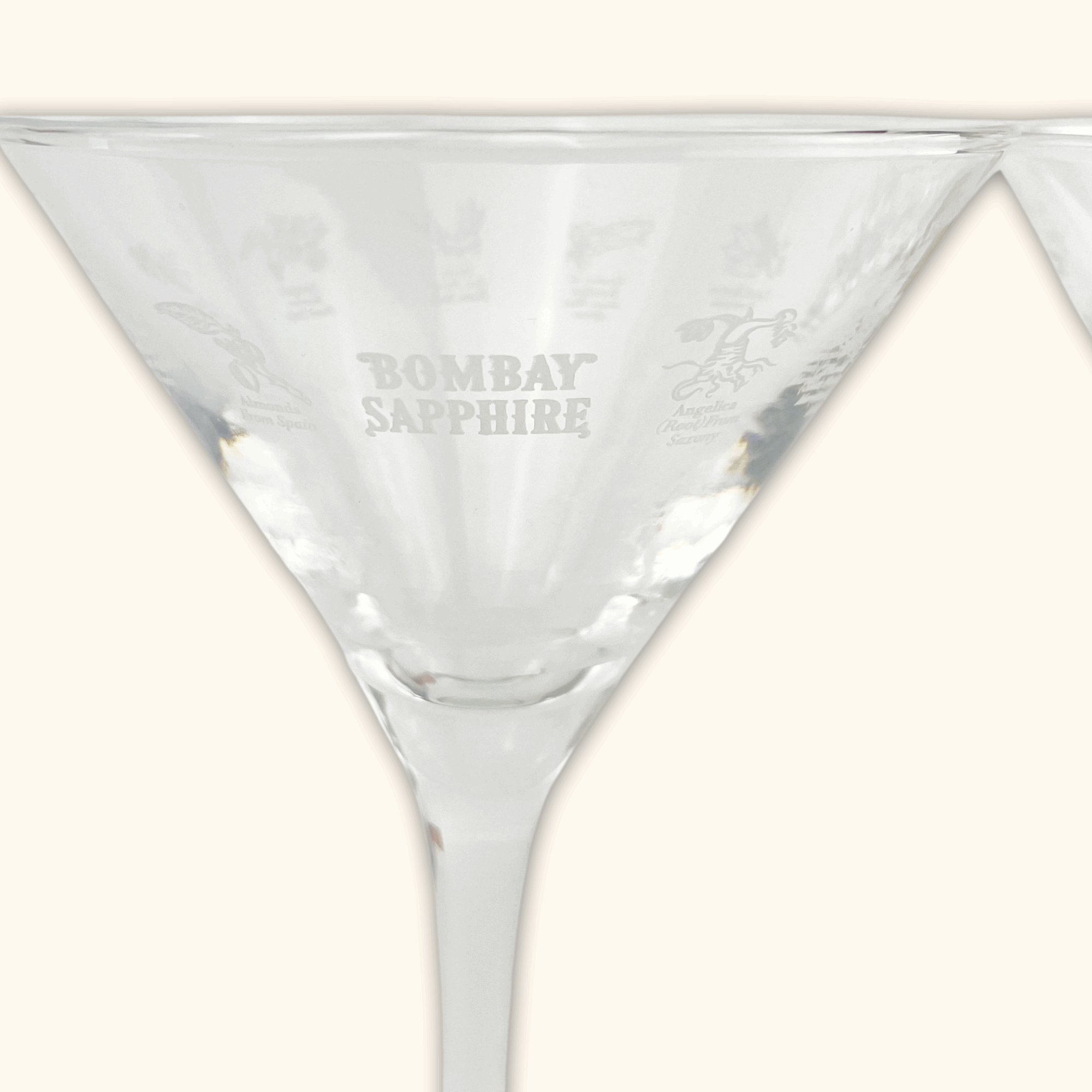 Bombay Sapphire Gin Martini Glasses - Set of 2 - - Glassware