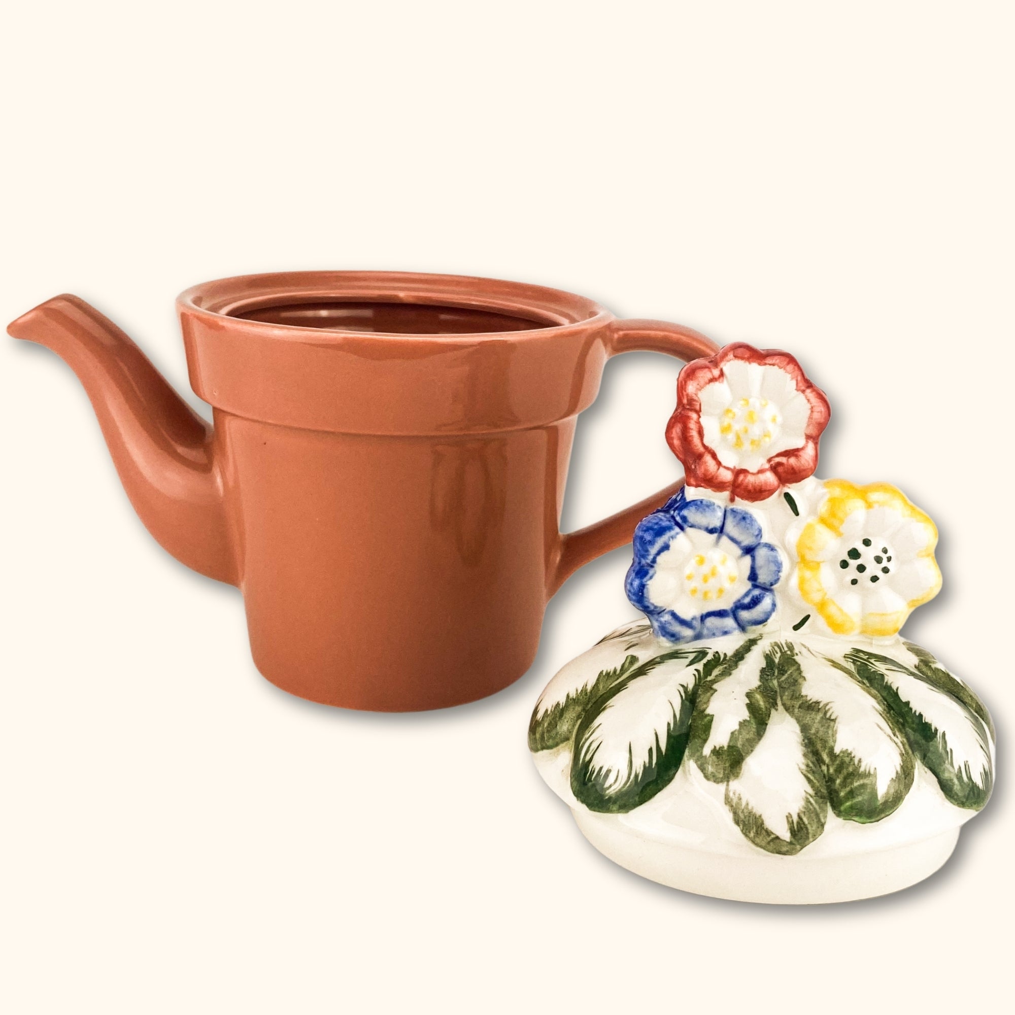 Garden Flower Plant Pot Novelty Teapot - - Kitchenware