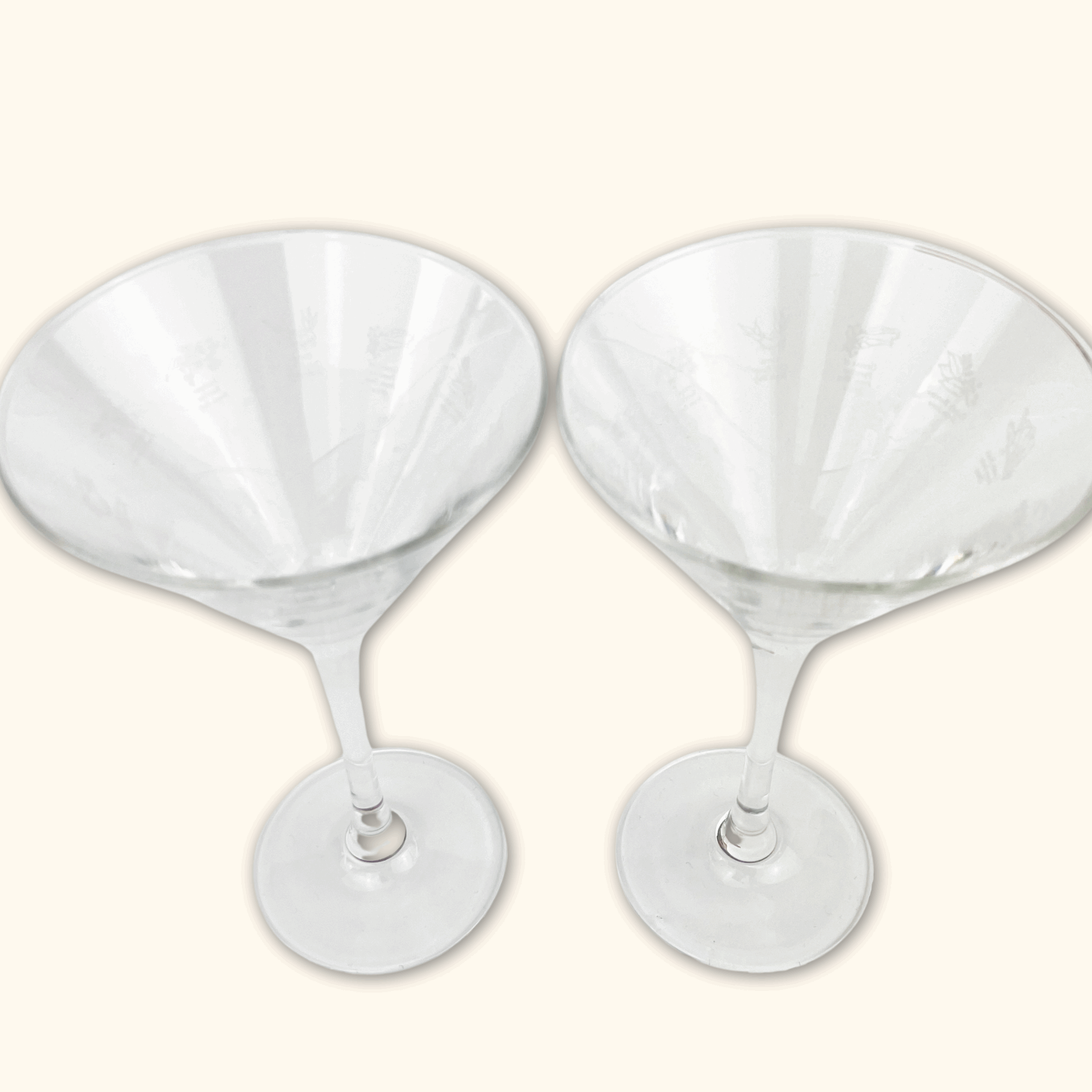 Bombay Sapphire Gin Martini Glasses - Set of 2 - - Glassware