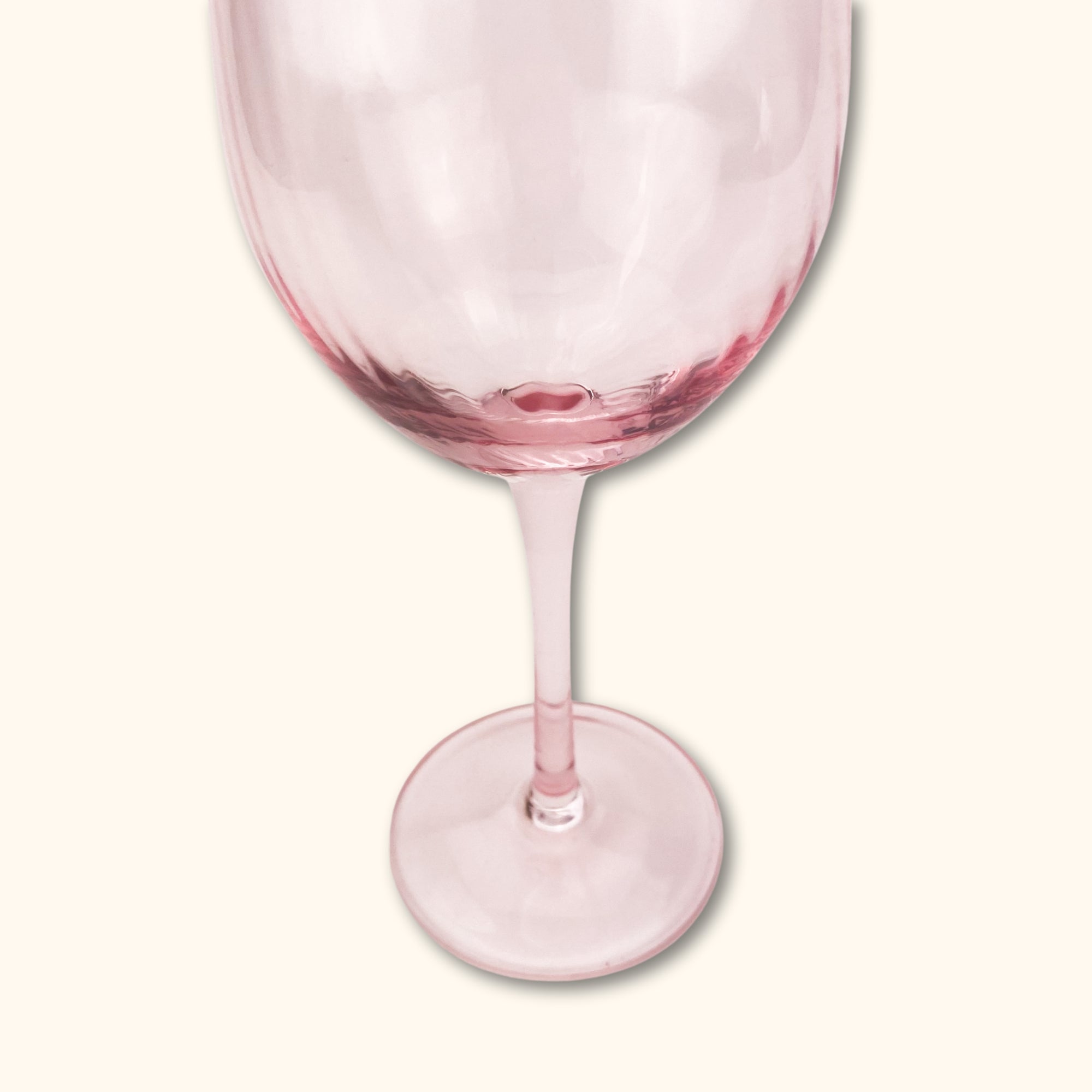 Textured Pink Wine Glasses -  - Kitchenware