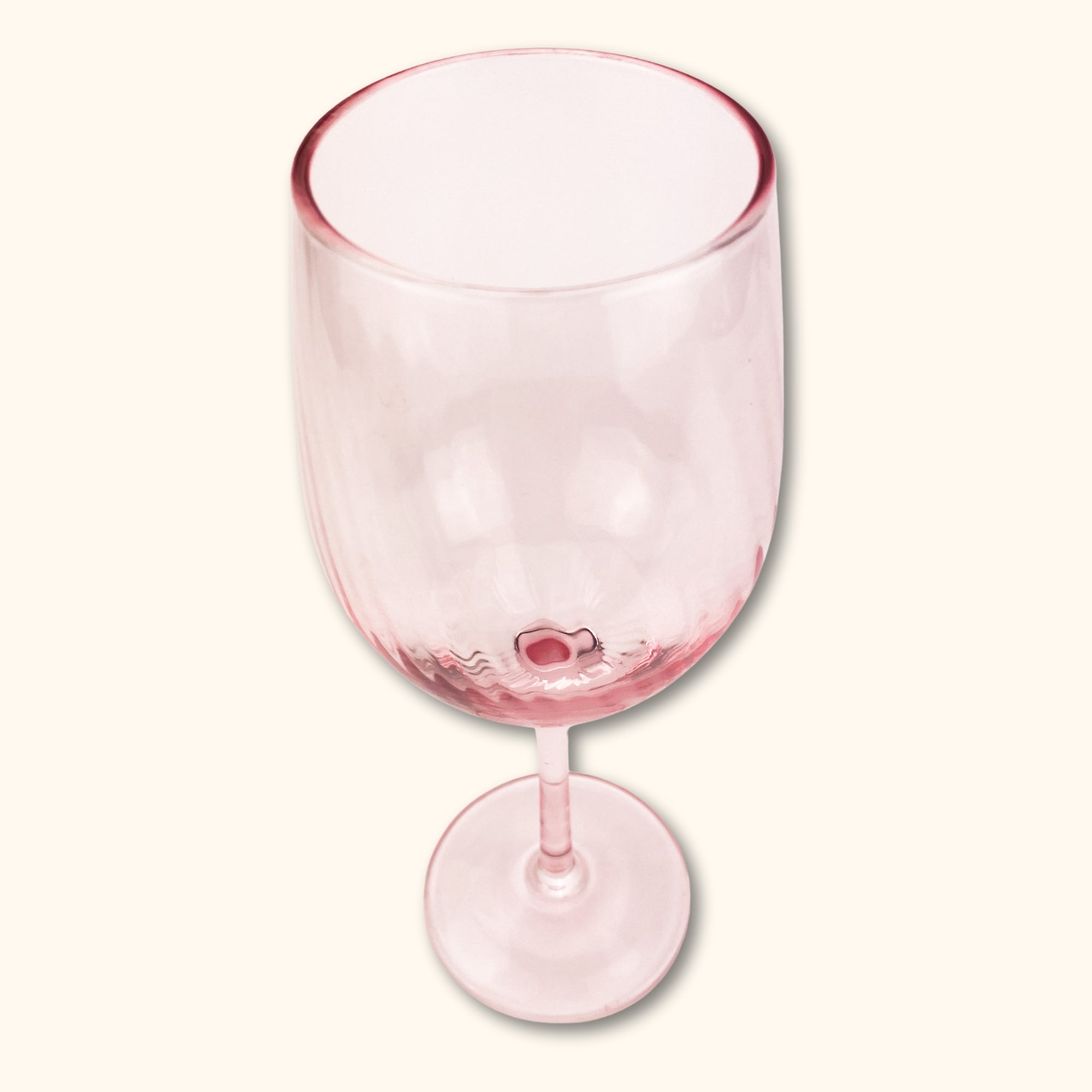 Textured Pink Wine Glasses -  - Kitchenware