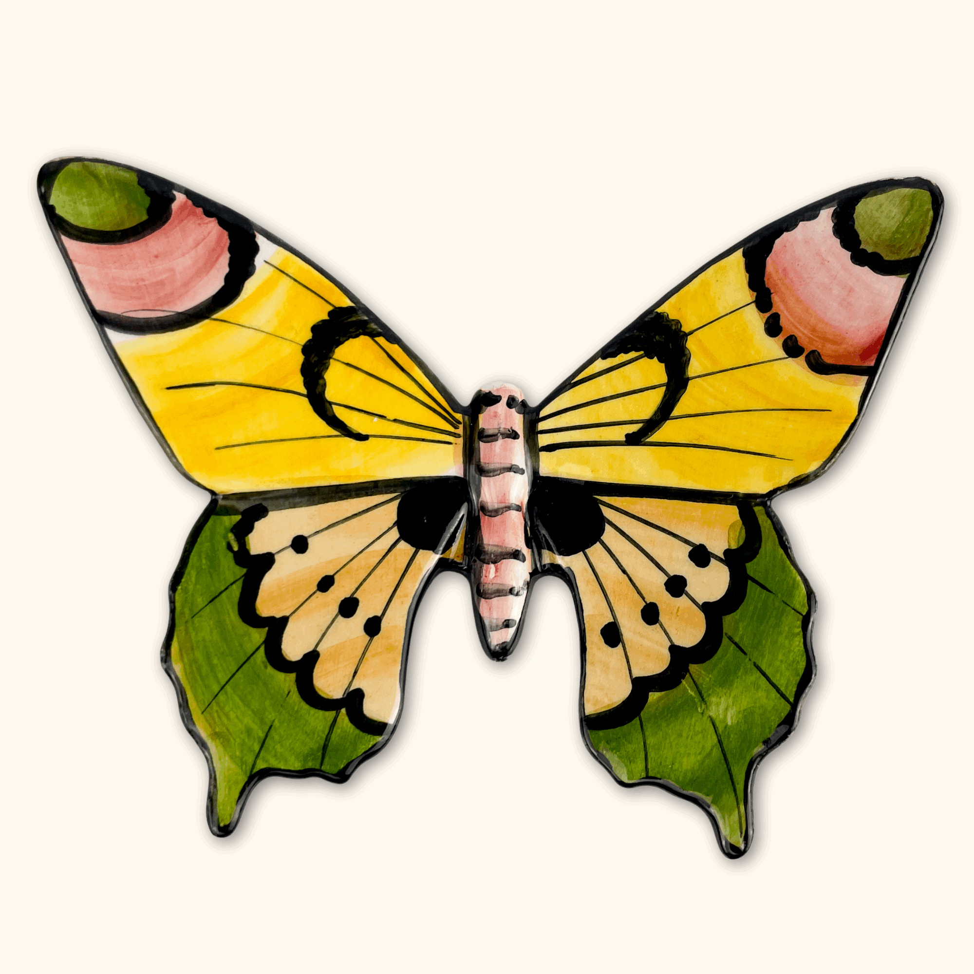 Ceramic Wall hanging Butterflies - Set of 2 - - Decoration