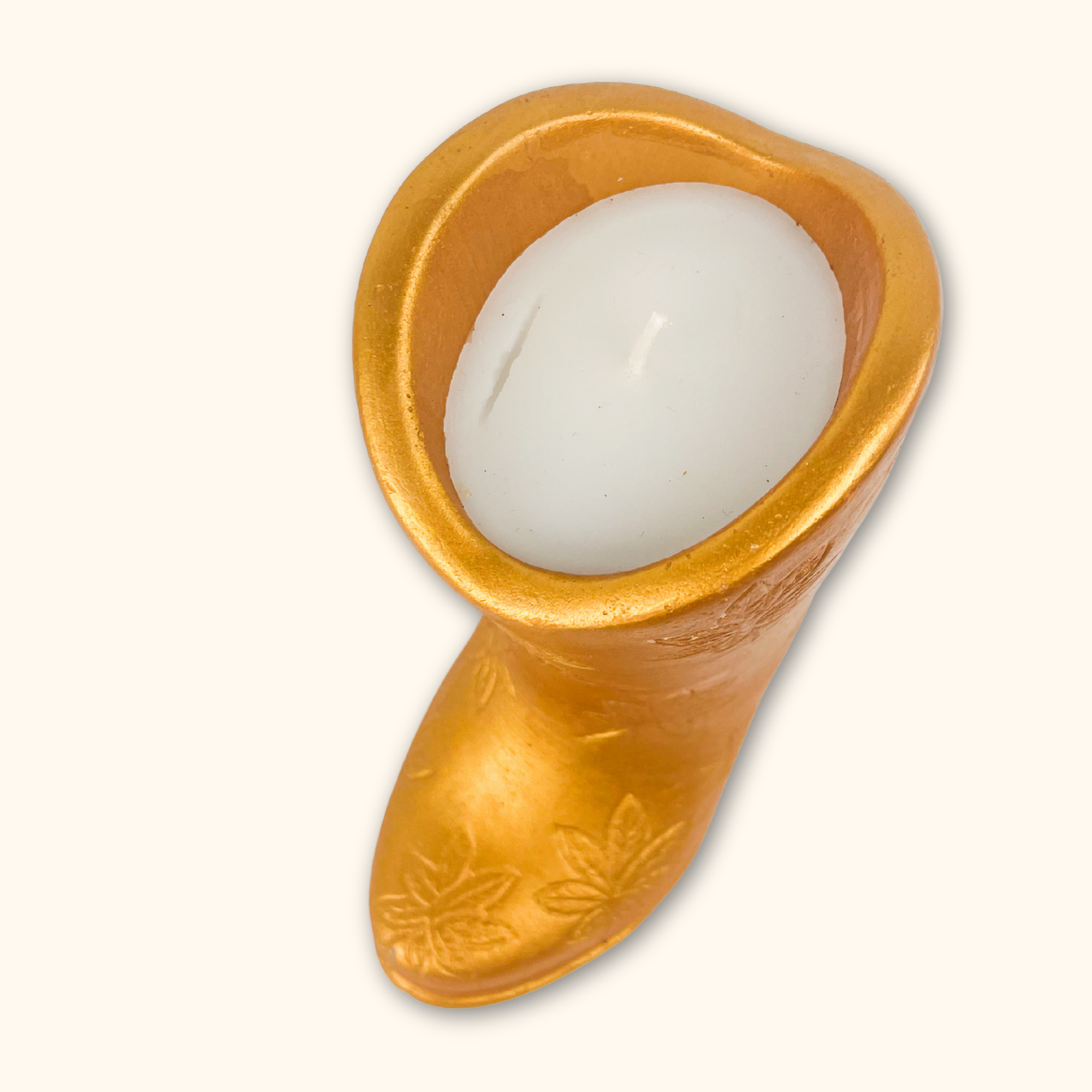 Gold Cowboy Boot Scented Candle Sunshine Thrift